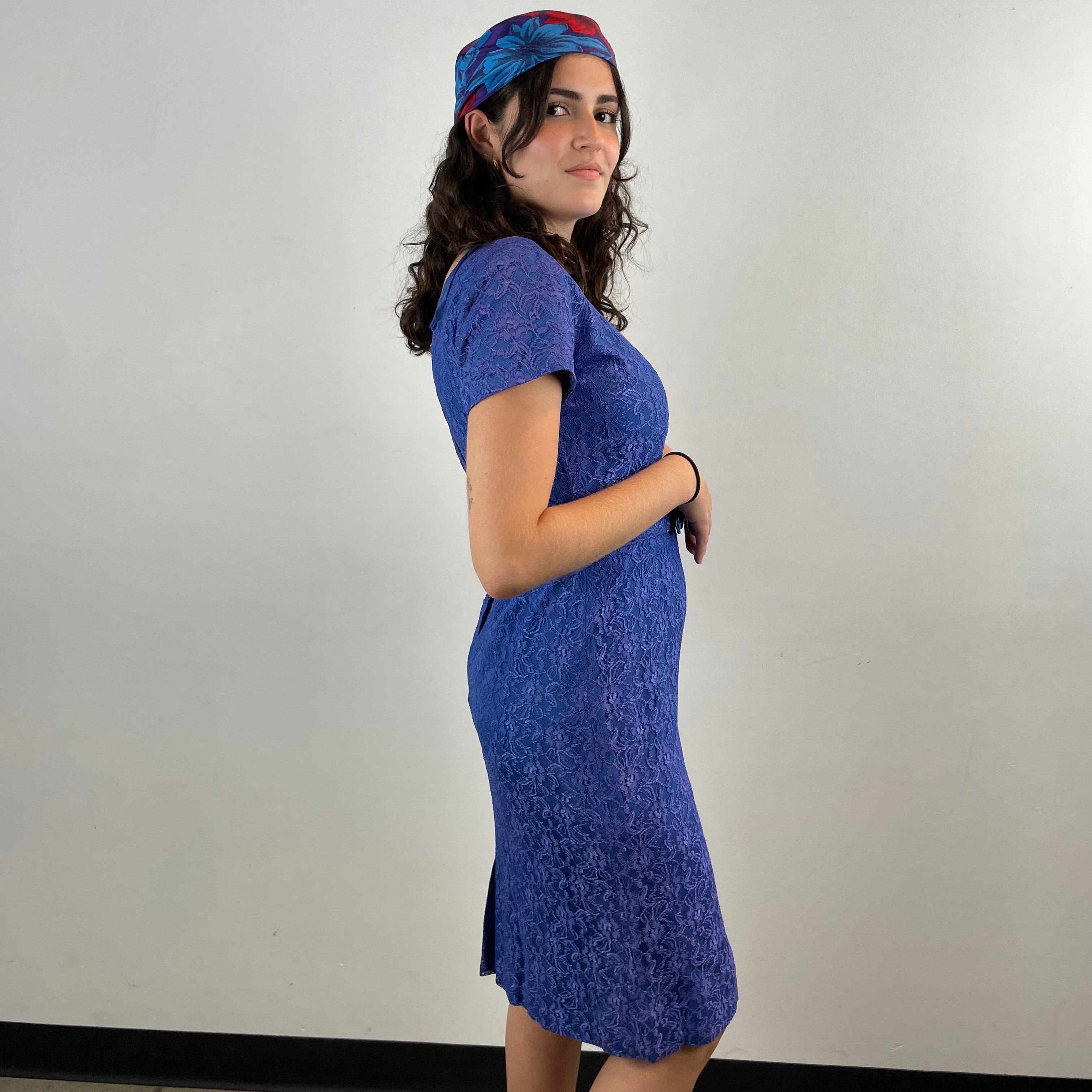 Boheme Vintage – Vintage 1950s A Dress Town Original Lace Dress and Blazer Set