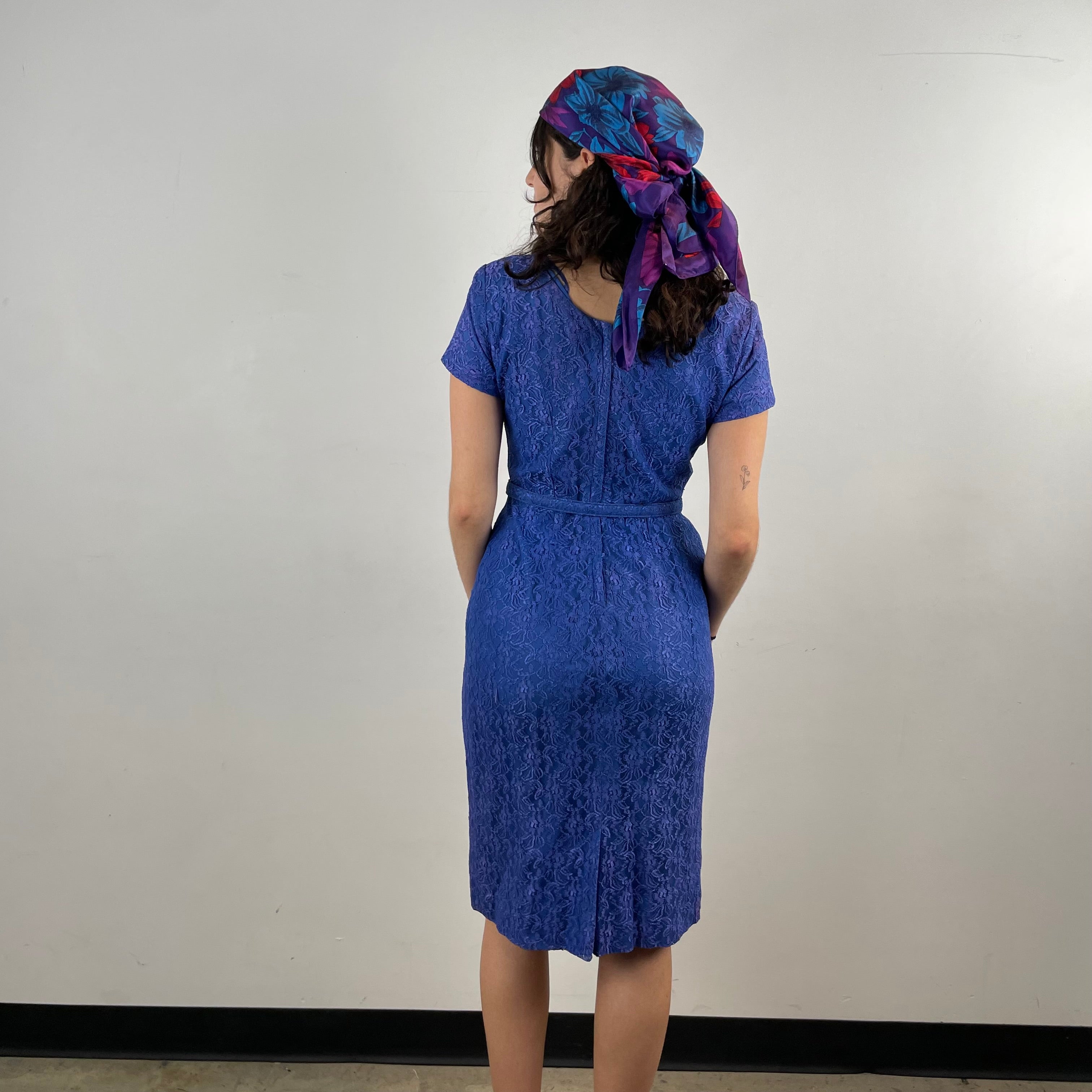 Boheme Vintage – Vintage 1950s A Dress Town Original Lace Dress and Blazer Set