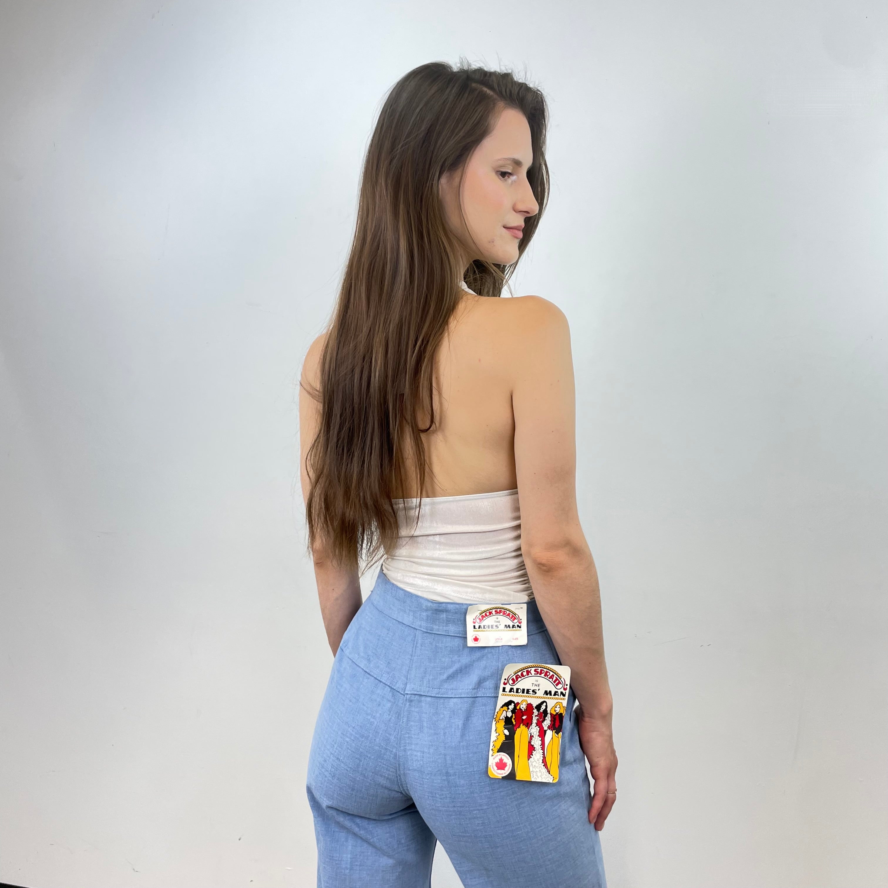 Boheme Vintage – Vintage 1970s Jack Spratt Is The Ladies' Man Deadstock 100% Cotton Bell-Bottom Pants Made in Canada