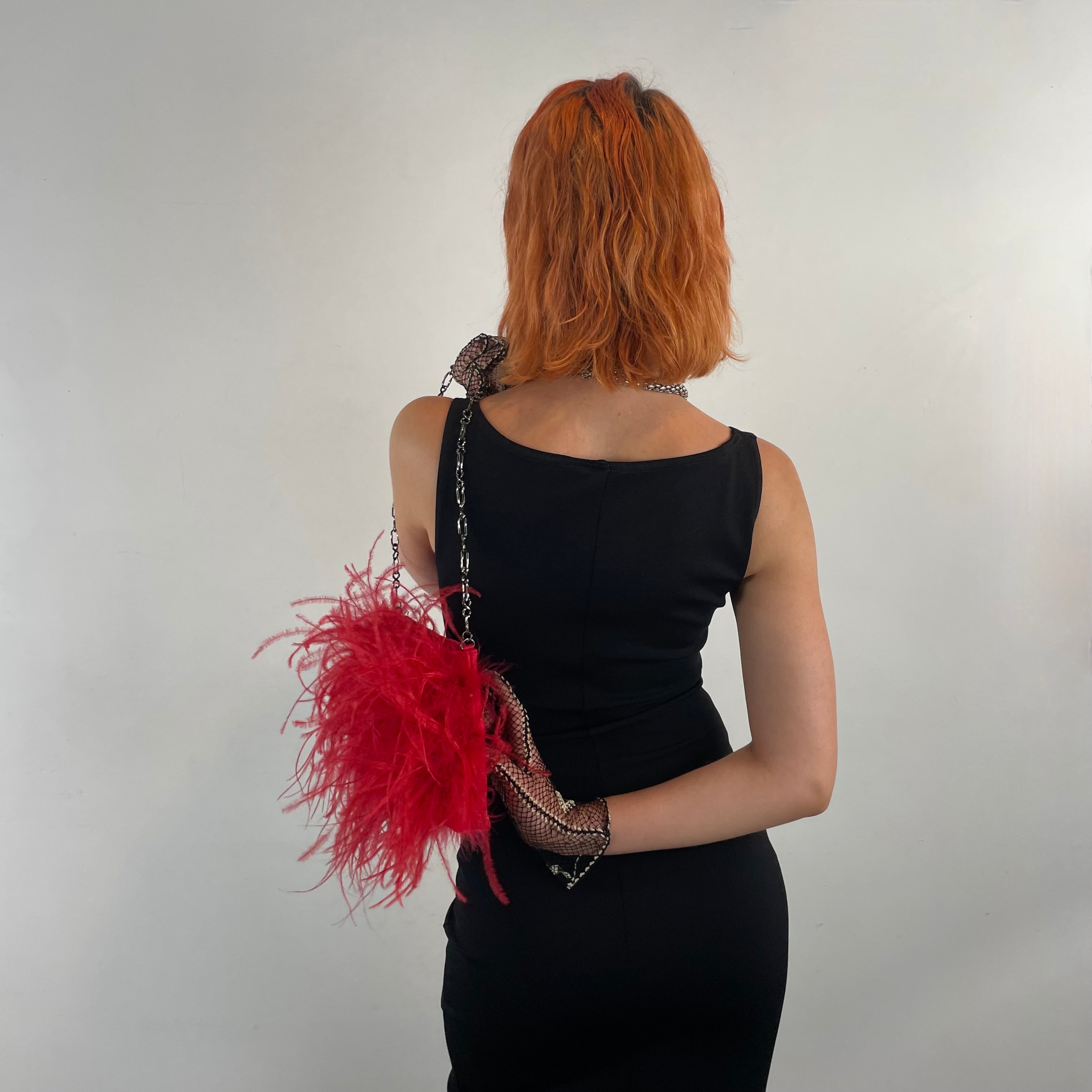 1990s Black Low Cut Maxi Jersey Dress Petite/Medium