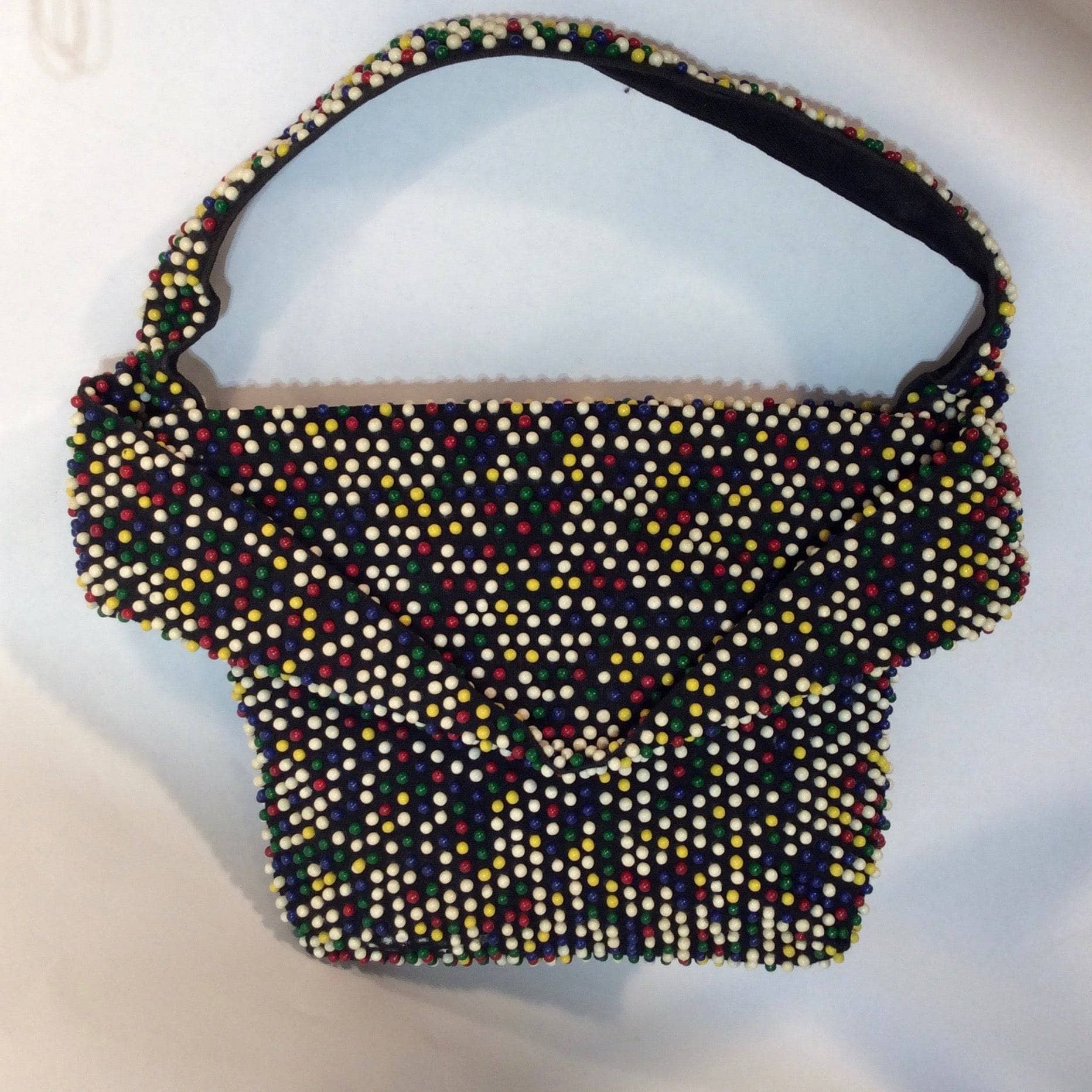 1950s Multicolour Beaded Handbag