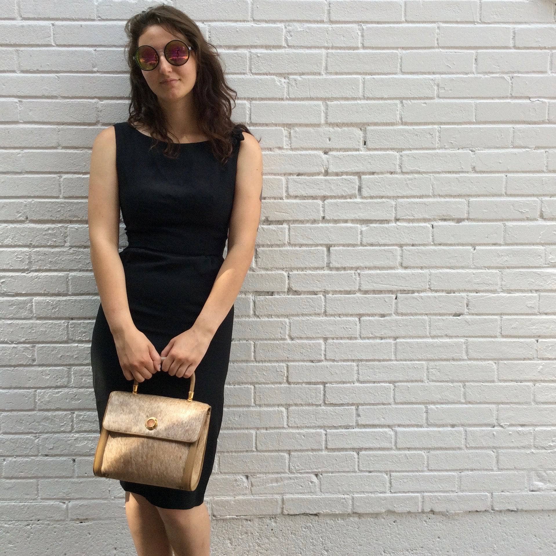 1950s Black Open-Back Cocktail Dress Size Small, Sold by bohemevintage.com Montréal