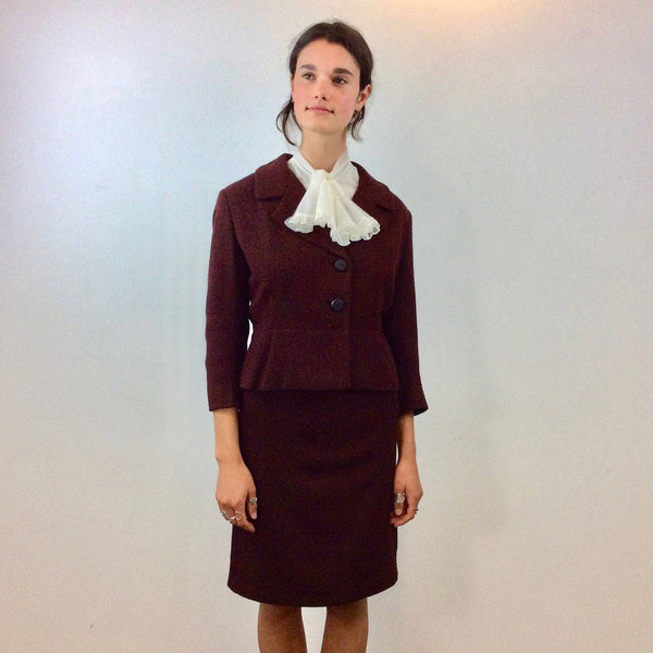 1950s Wool Blazer and Skirt Set Small-Medium Bohème Vintage