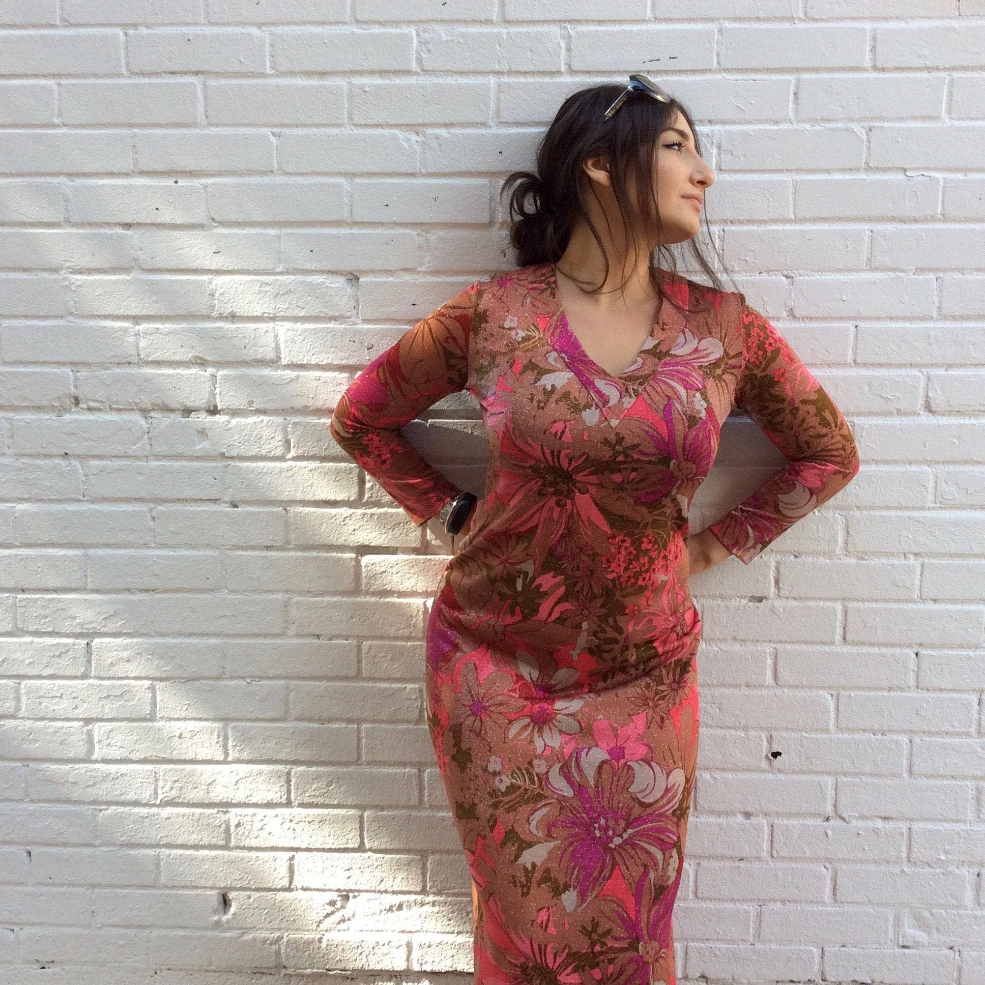 1960s "Hilde Originals Montréal" Long Sleeve Boho Chic Maxi Dress. Sold by bohemevintage.com Montréal