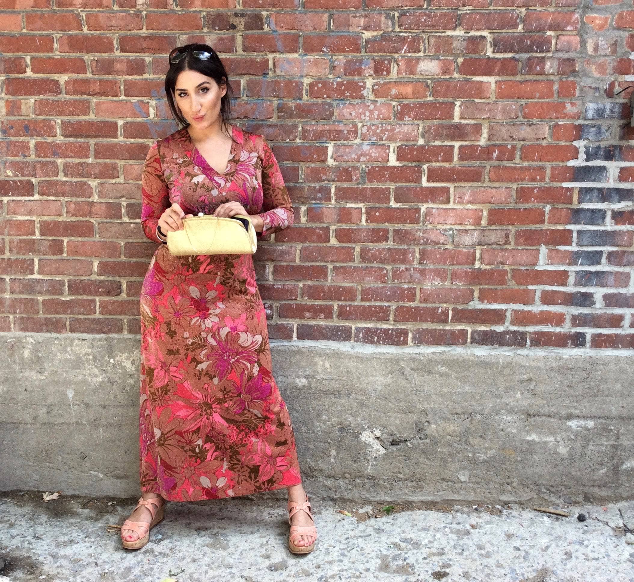 1960s "Hilde Originals Montréal" Long Sleeve Boho Chic Maxi Dress. Sold by bohemevintage.com Montréal