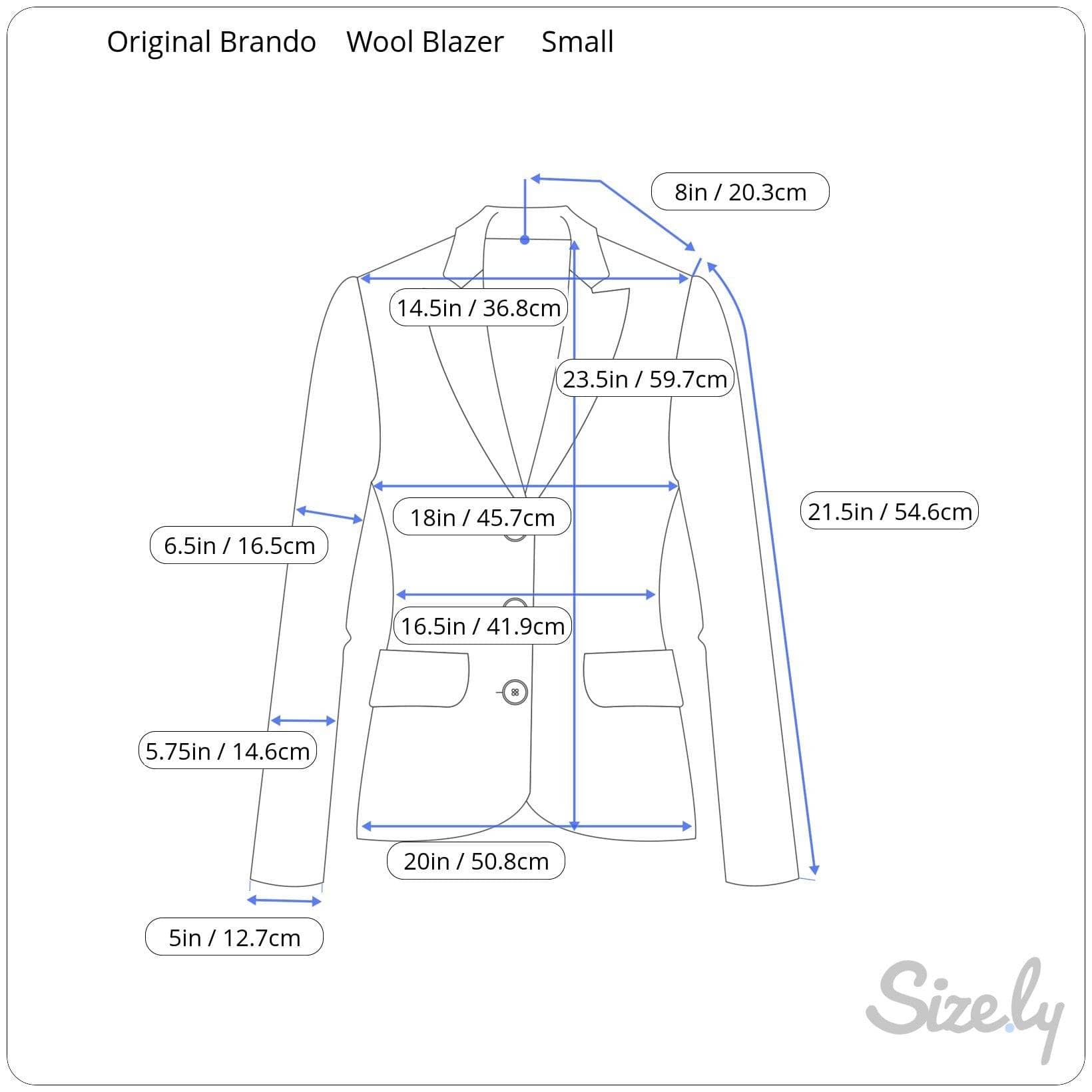 Measurements of 1960s-1970s Mustard and Green Fitted Plaid Wool Blazer from brand Original Brando sold by bohemevintage.com