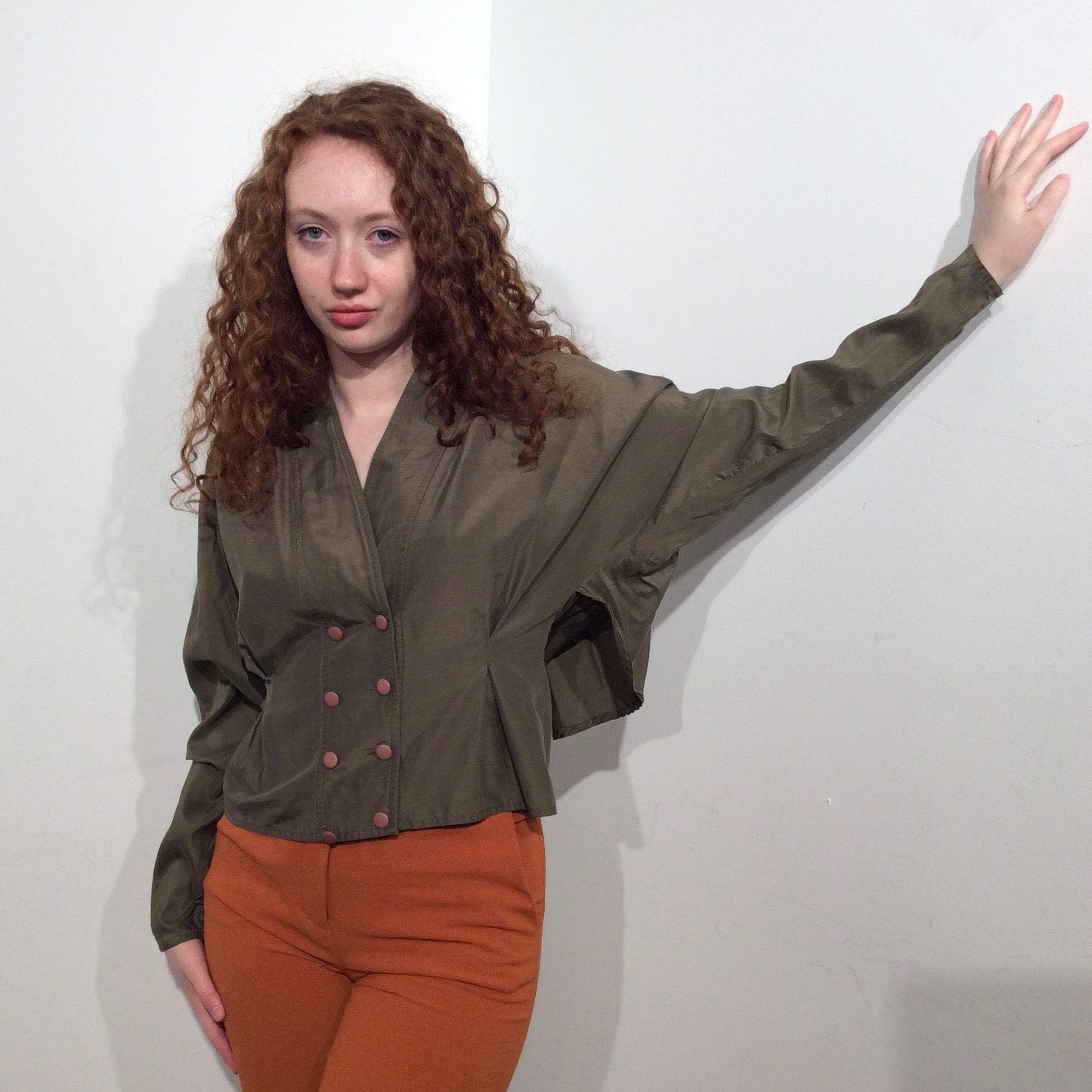 1980s-90s "Jean-Claude Poitras" Designer Silk Blouse Size Small/Medium, sold by bohemevintage.com Montreal