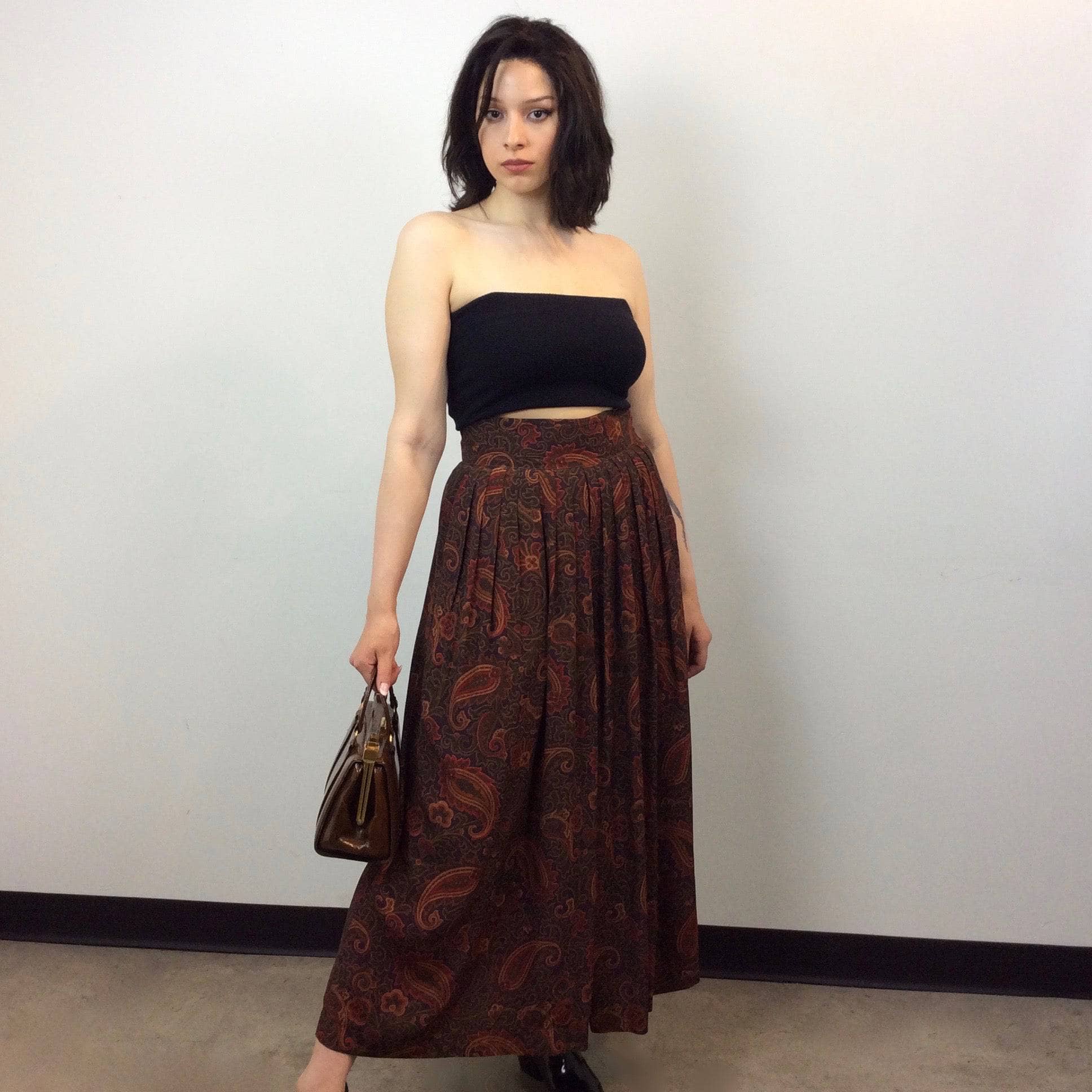 1980s | Designer Byblos High-Waisted Paisley Print Palazzo Pants sold by bohemevintage.com