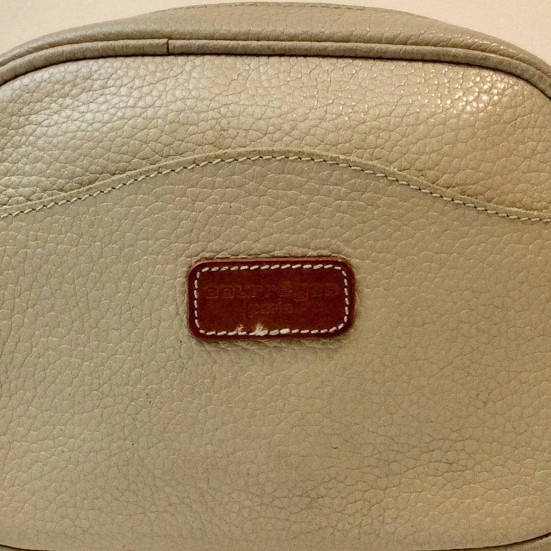 1980s Courrèges Paris Designer Crossbody Leather Bag. Sold by bohemevintage.com