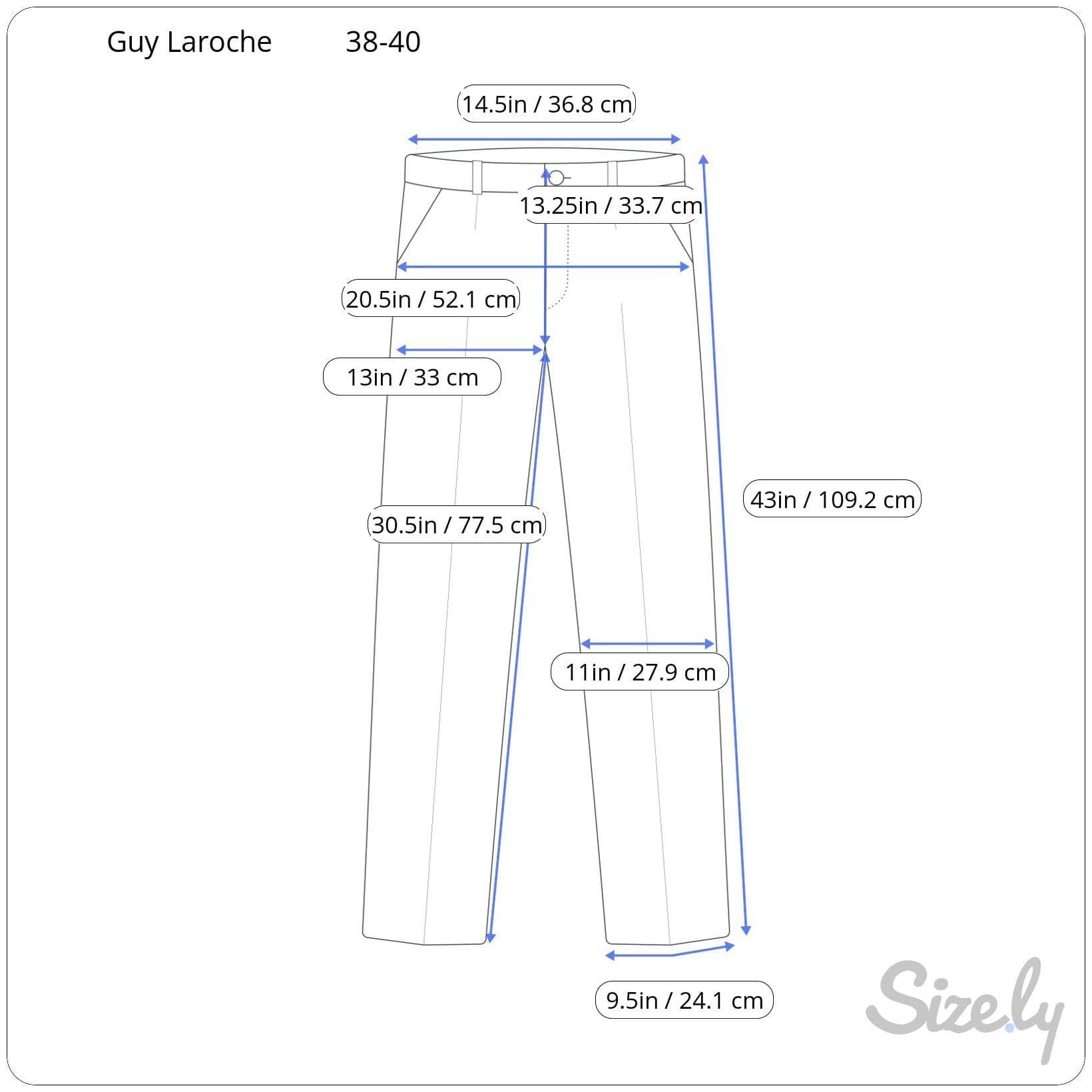 Measurements of 1980s Guy Laroche High-waisted pleated wool trousers Size Small/Medium sold by bohemevintage.com Montreal
