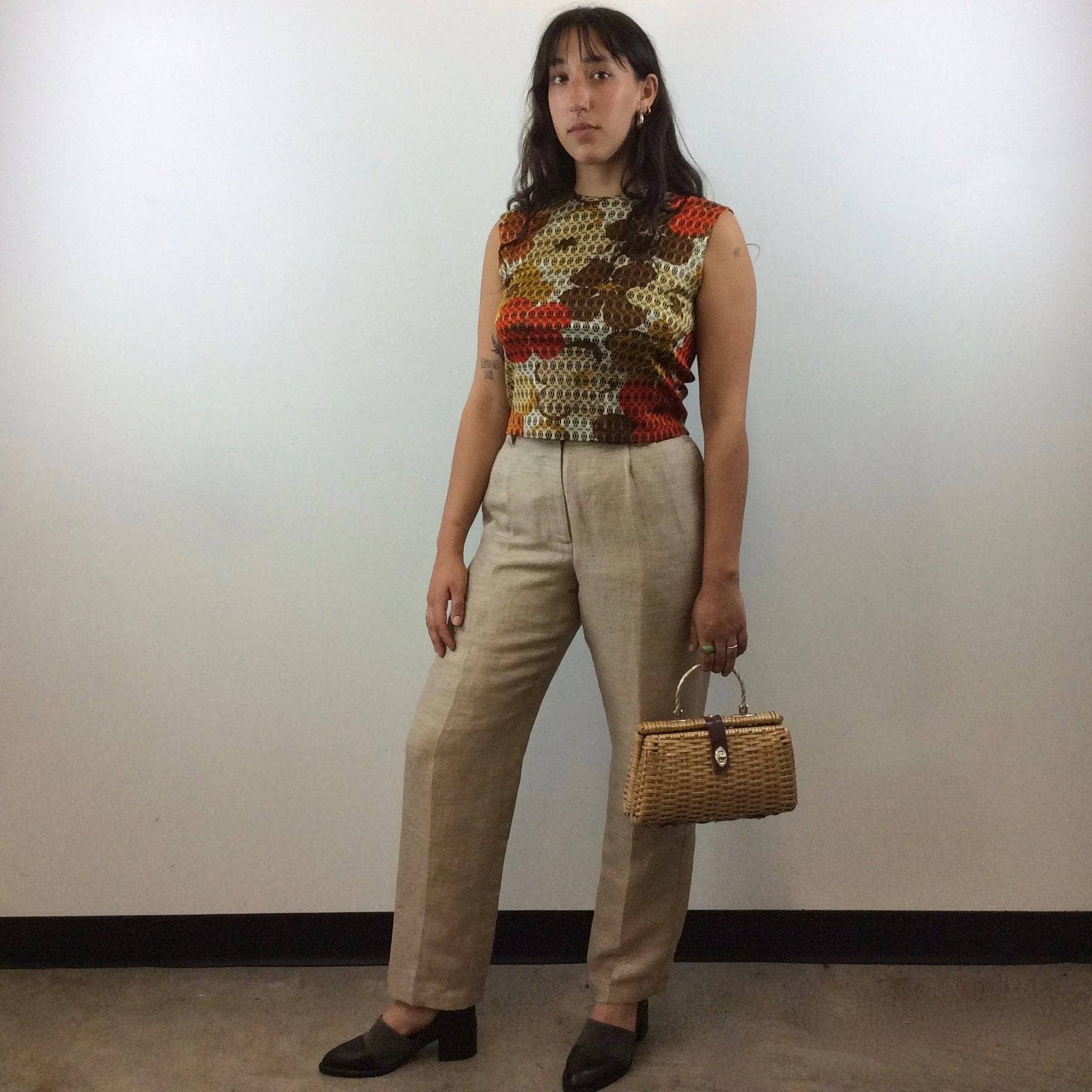 1980s Jean Airoldi Linen Blazer and Pants Set Size Medium Sold by bohemevintage.com Montreal