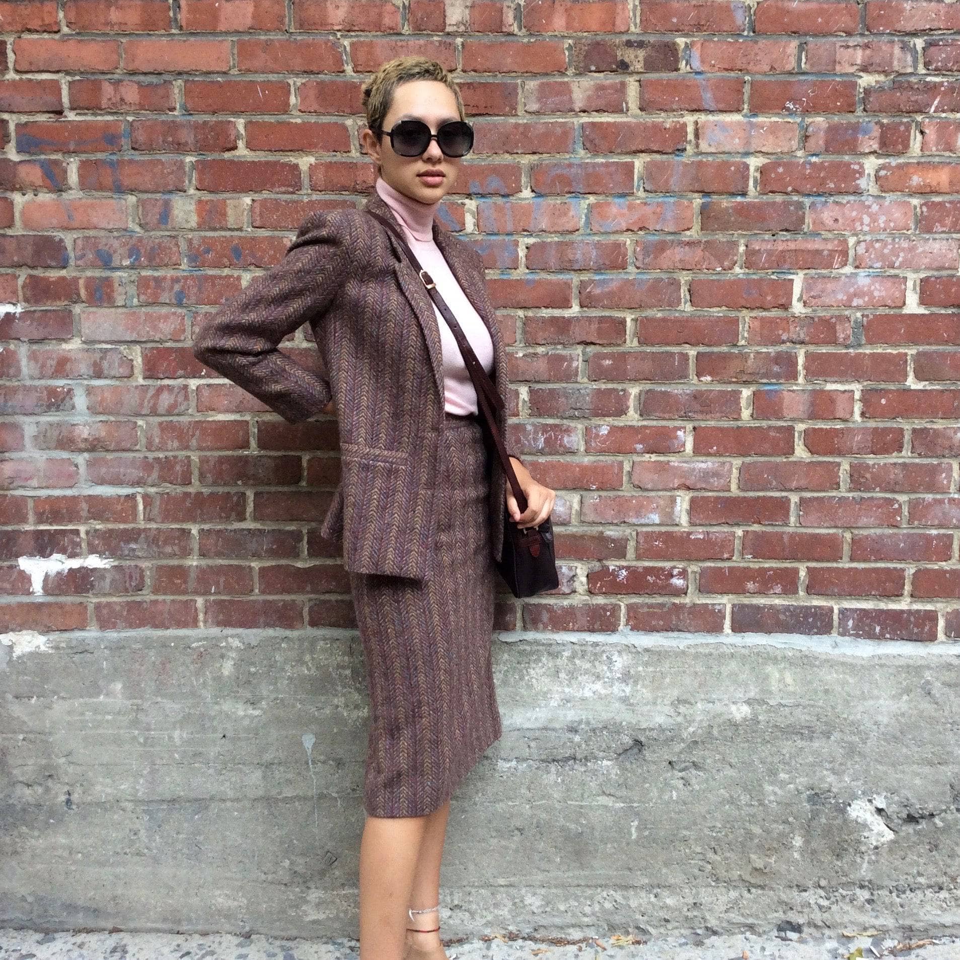 Rodier Paris Wool Blazer and Skirt Set