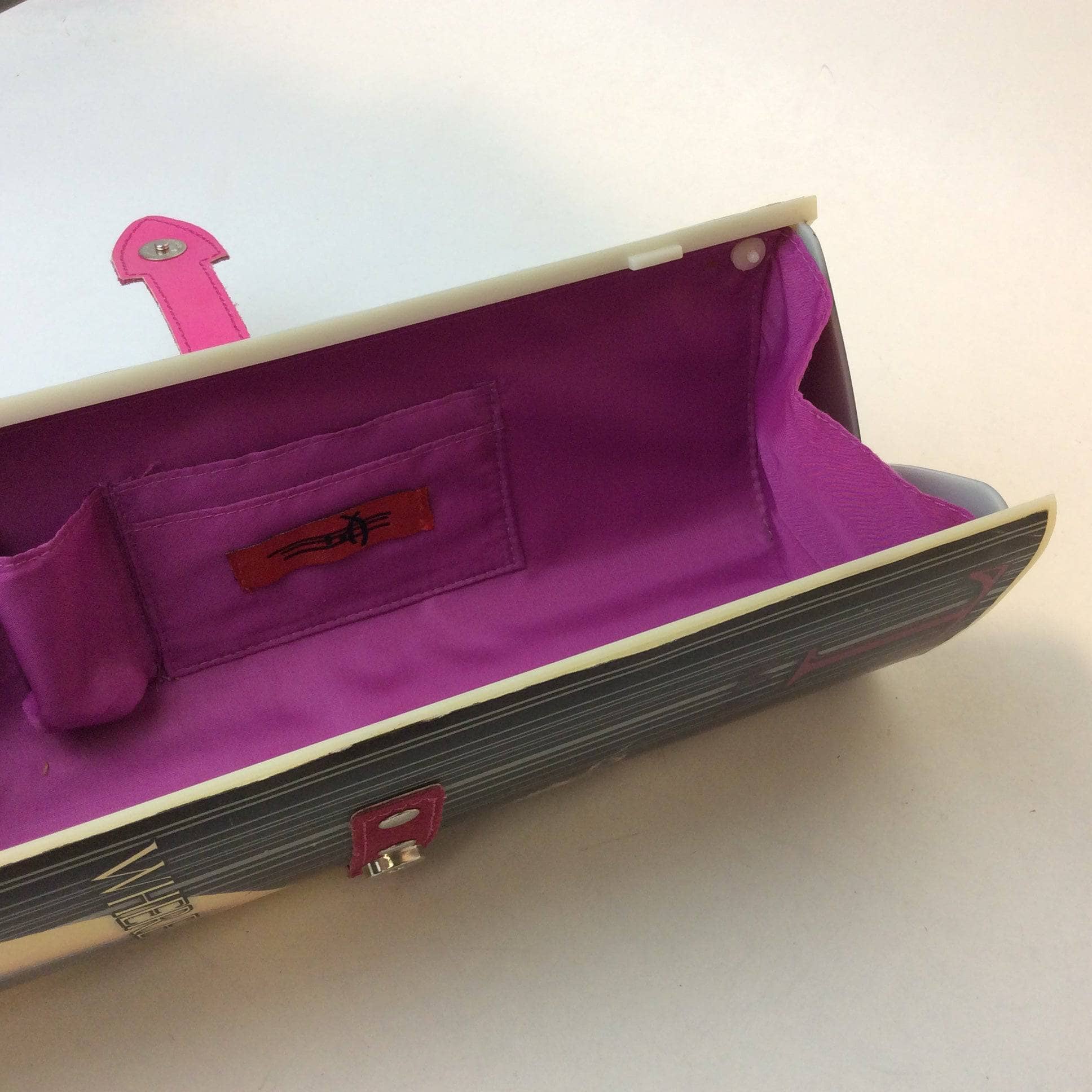 1990's | Trompe-L'oeil Magazine Clutch Bag (fully open view)