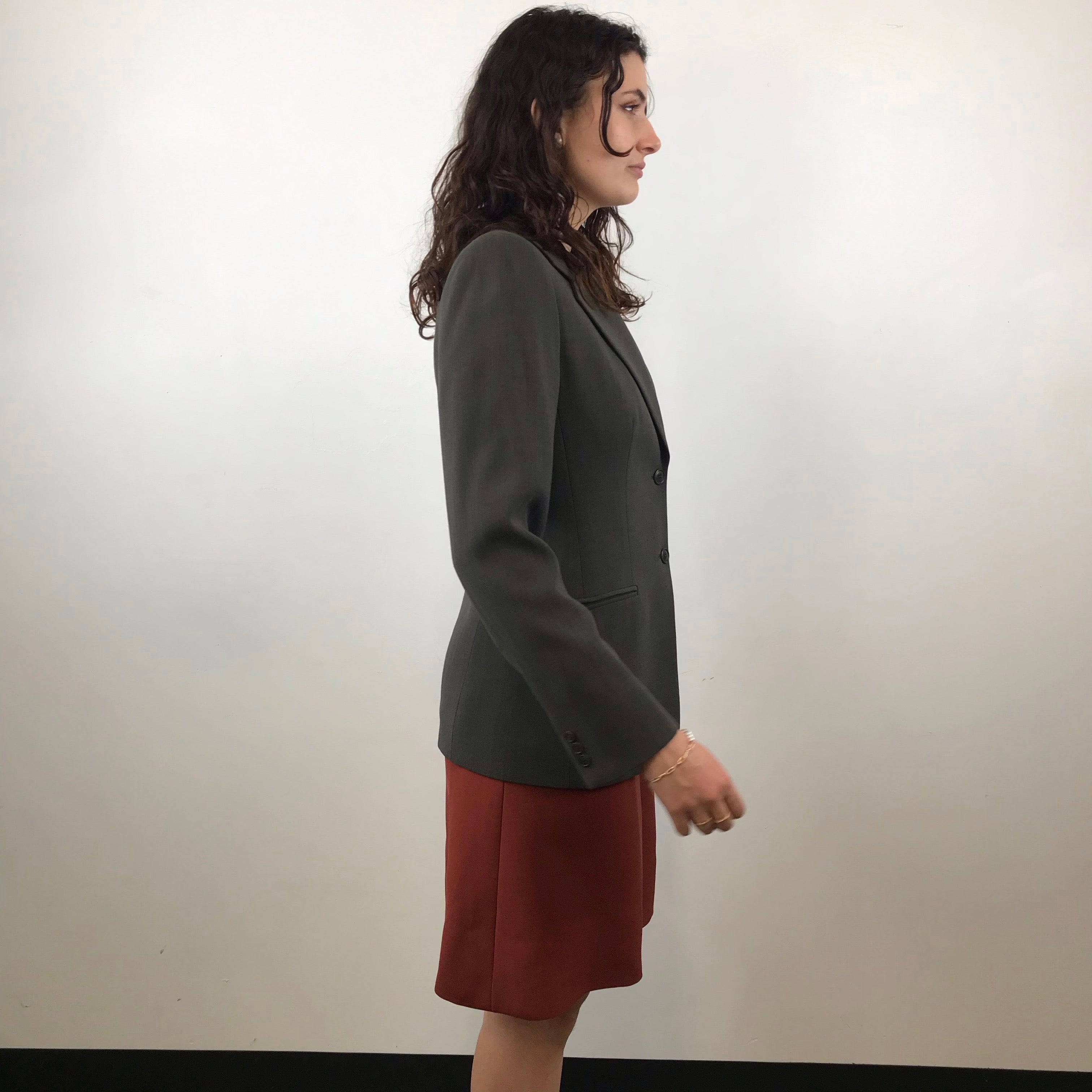 Side view of 1990s Armani Fitted Blazer size S/M sold by bohemevintage.com