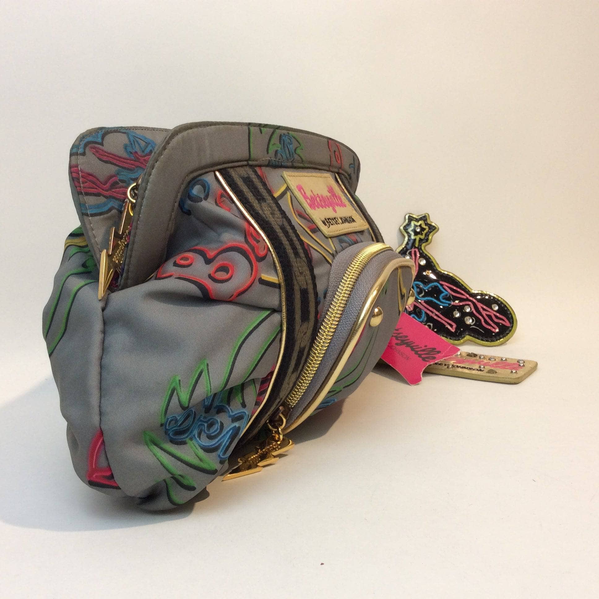 Side view of 1990s Betseyville Deadstock Designer Clutch Handbag from Betsy Johnson sold by bohemevintage.com