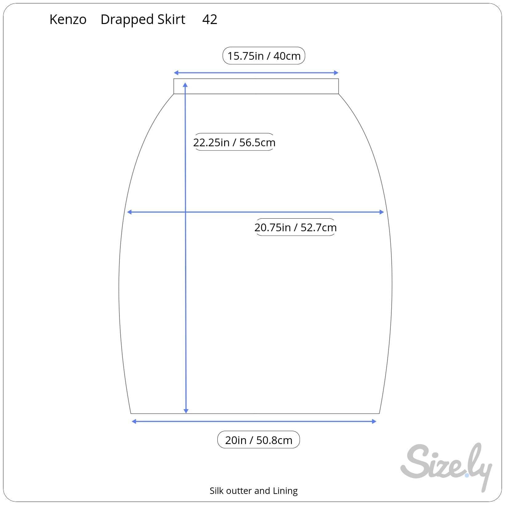 2000s | Designer Silk Skirt | KENZO