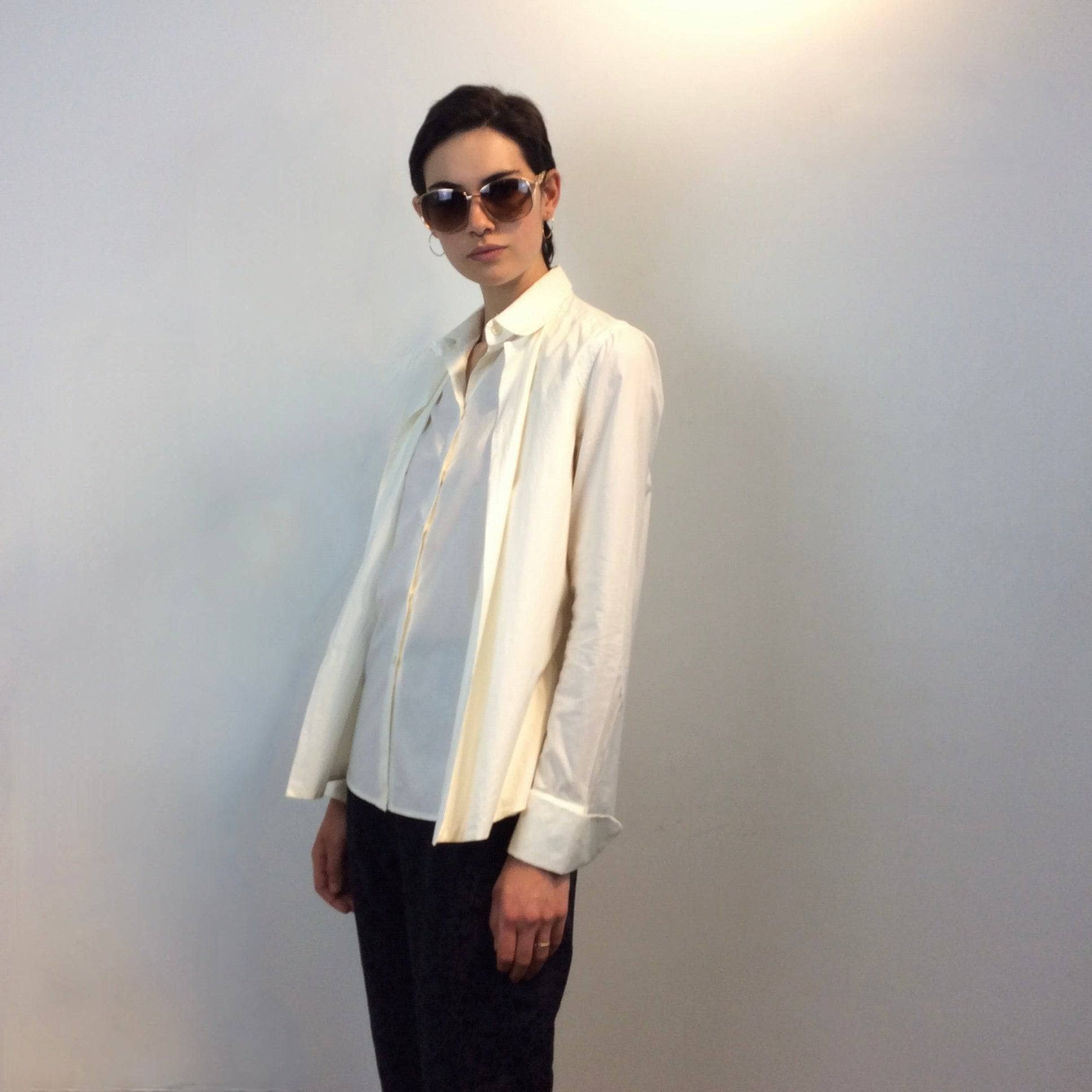 Martine Sitbon Off-White Blouse Size Small-Medium sold by bohemevintage.com