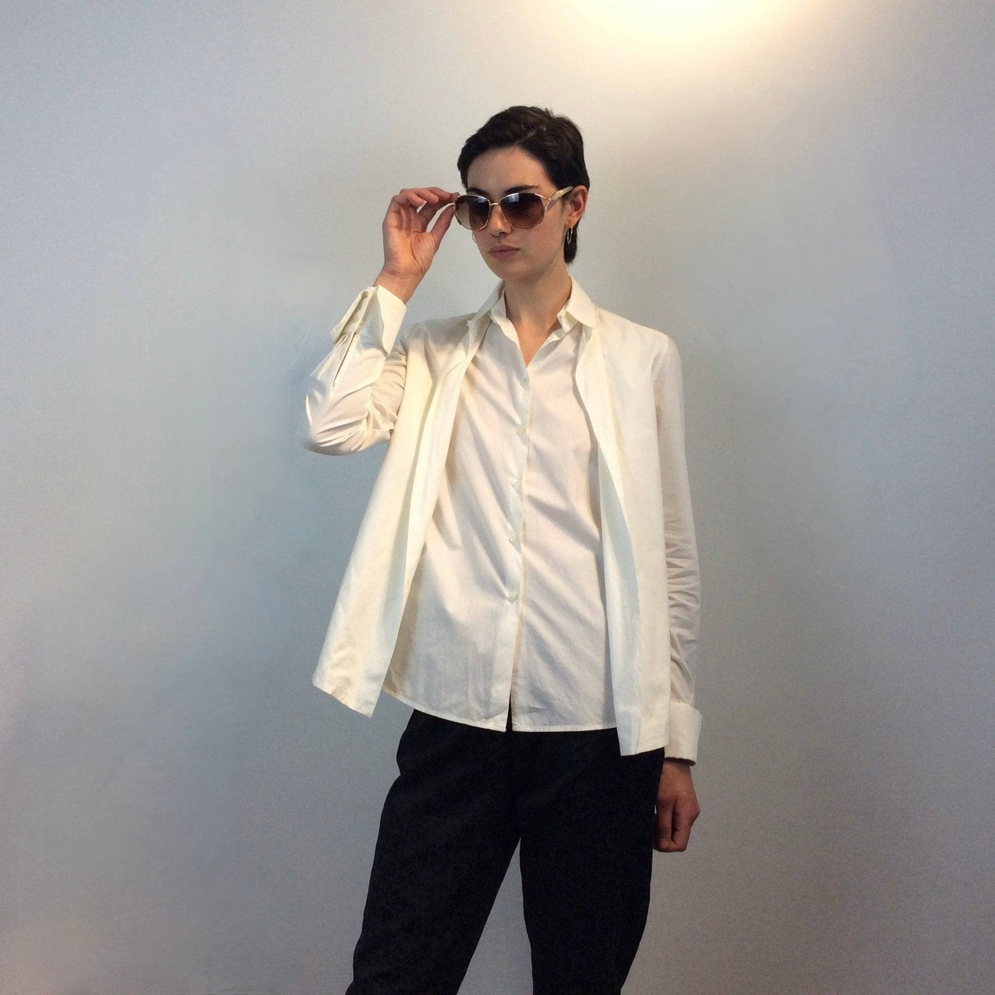 Martine Sitbon Off-White Blouse Size Small-Medium sold by bohemevintage.com