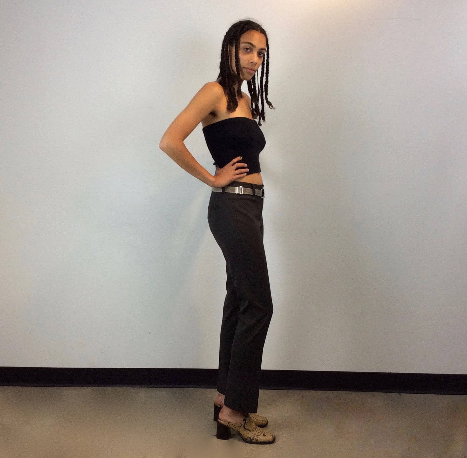 Max Mara Brown Wool Cigarette Pants S/M