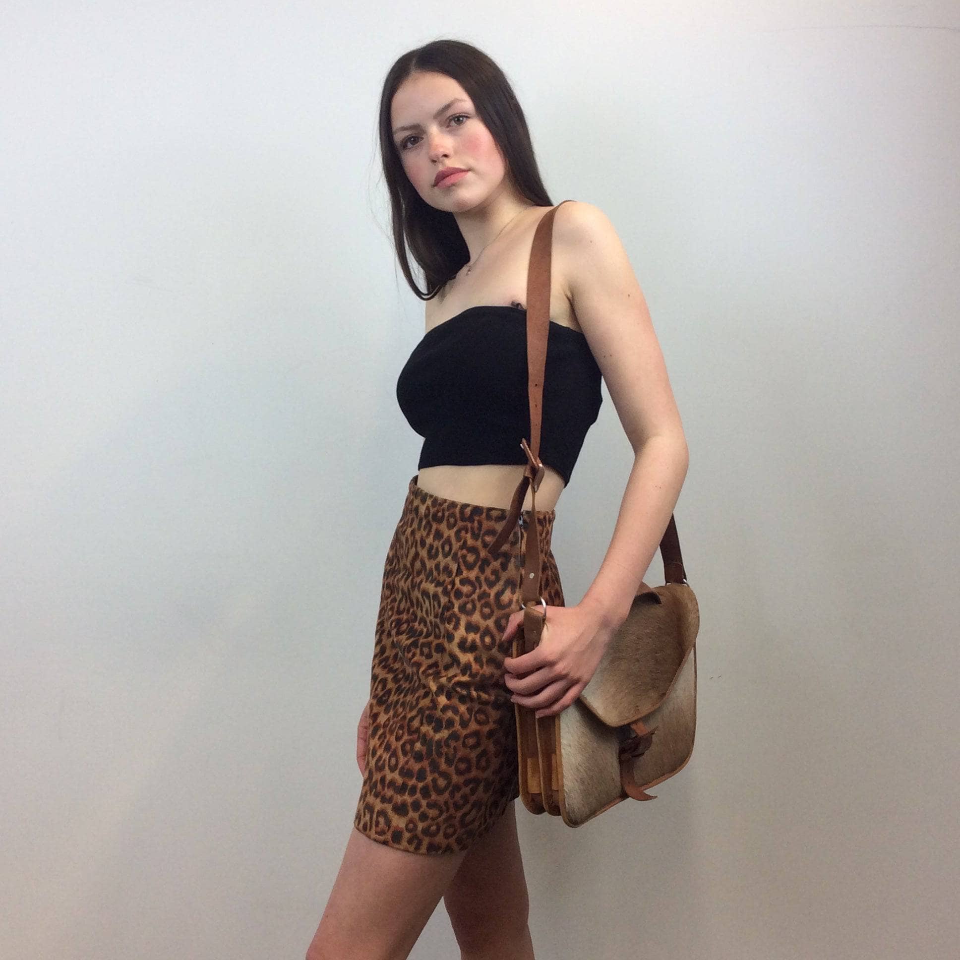 Vintage Leather and Horse Hair Messenger Bag, sold by bohemevintage.com Montréal