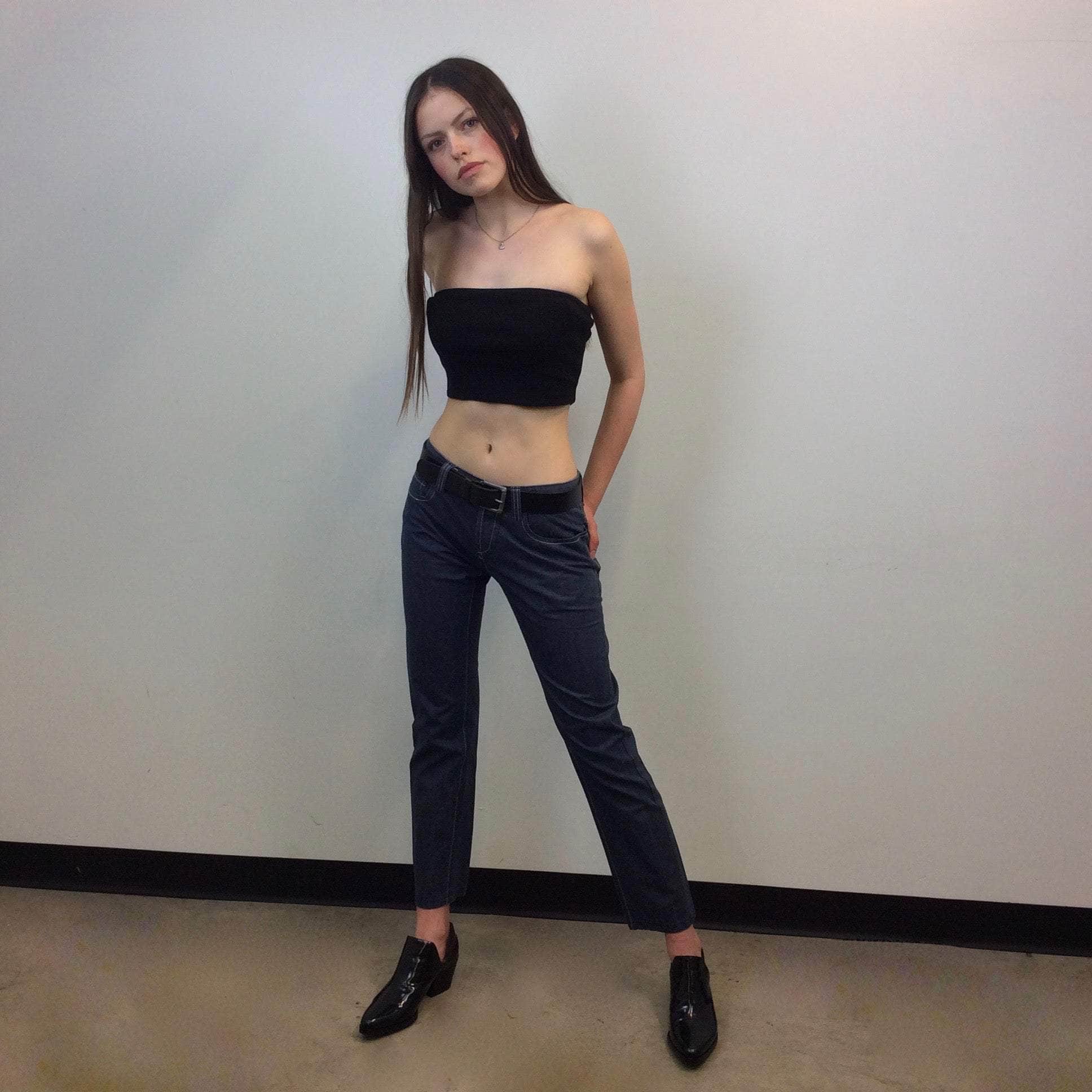 Jean Paul Gaultier Cigarette style Low Rise Jeans sold by bohemevintage