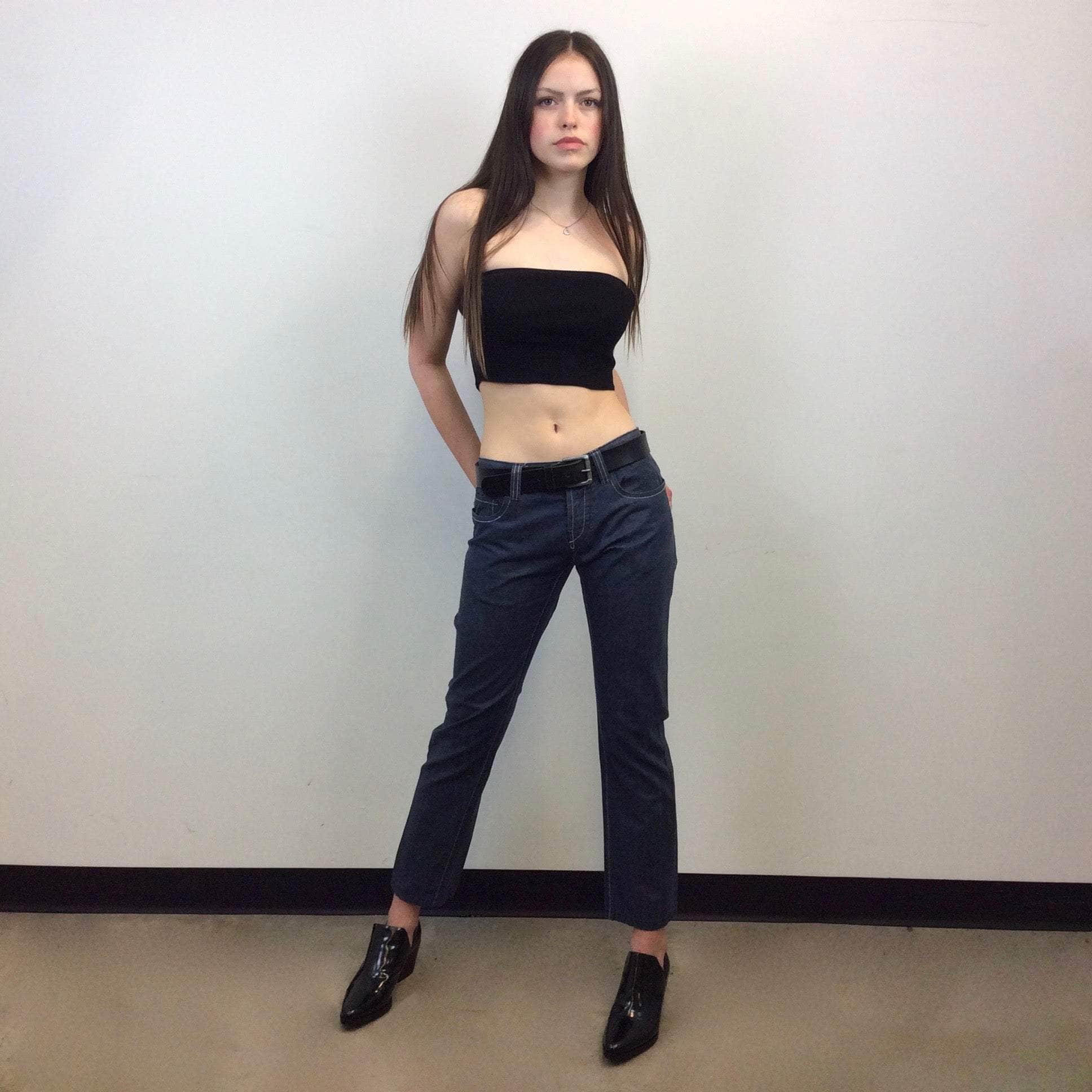 希少Jean Paul GAULTIER JPG 00s tanktop Y2K Y2K Jean Paul Gaultier Low Rise Jeans Small | Bohème Vintage