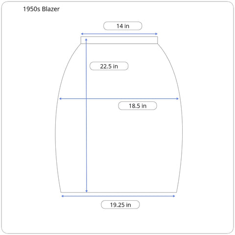 Measurements of 1950s Wool Blazer and Skirt Set Small-Medium