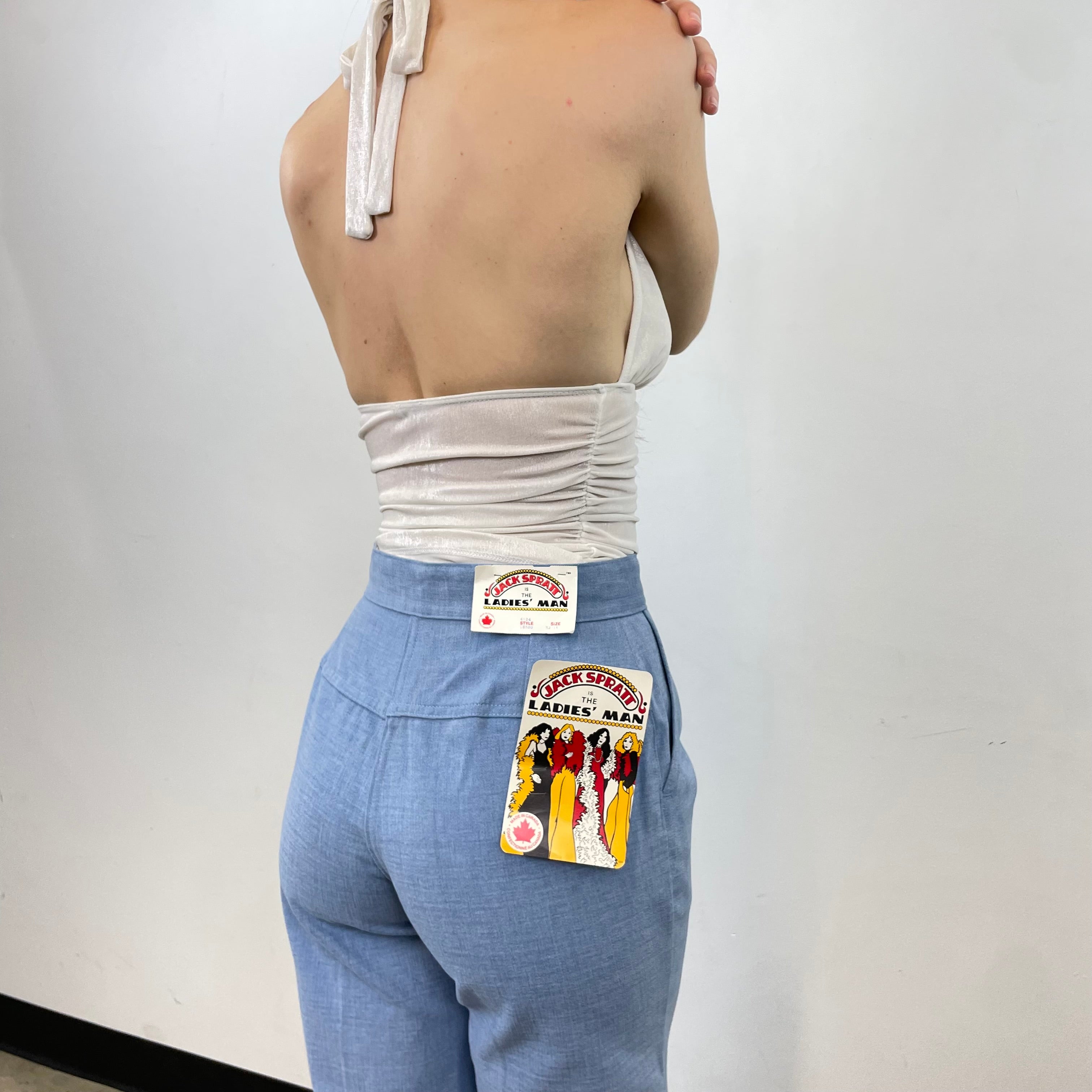 Boheme Vintage – Vintage 1970s Jack Spratt Is The Ladies' Man Deadstock 100% Cotton Bell-Bottom Pants Made in Canada