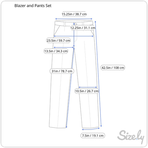 Measurements of 1980s Jean Airoldi Linen Blazer and Pants Set Medium