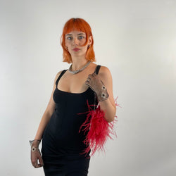 1990s Black Low Cut Maxi Jersey Dress Petite/Medium