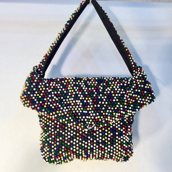 1950s Multicolour Beaded Handbag