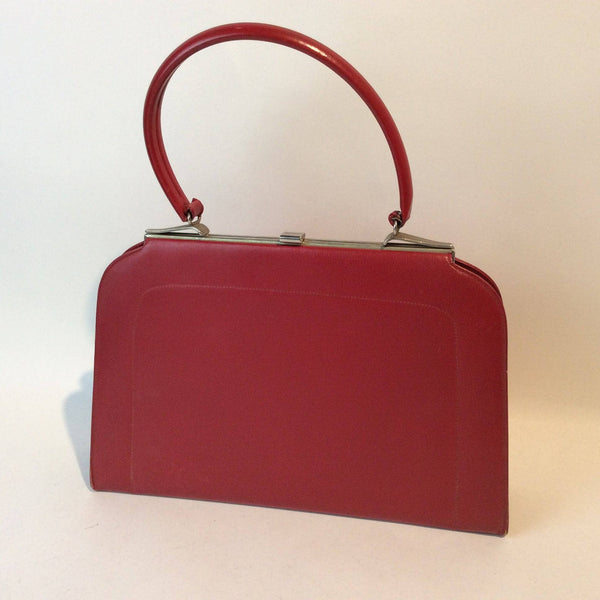 1950s Red Handbag by bohemevintage.com Montreal 