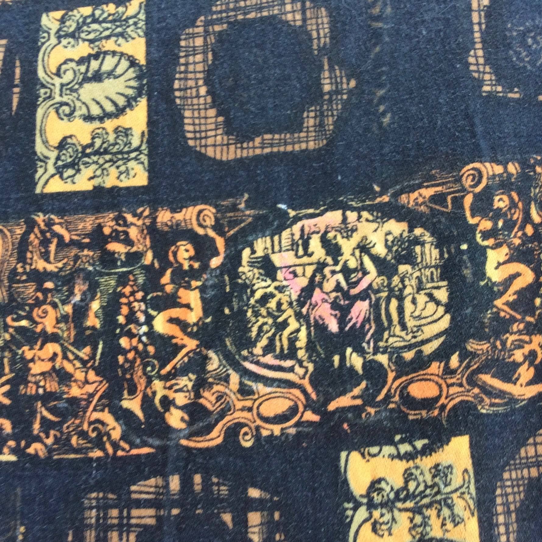 Print Detail of 1950s Sleeveless Printed Cotton Dress Size Small sold by bohemevintage.com Montreal