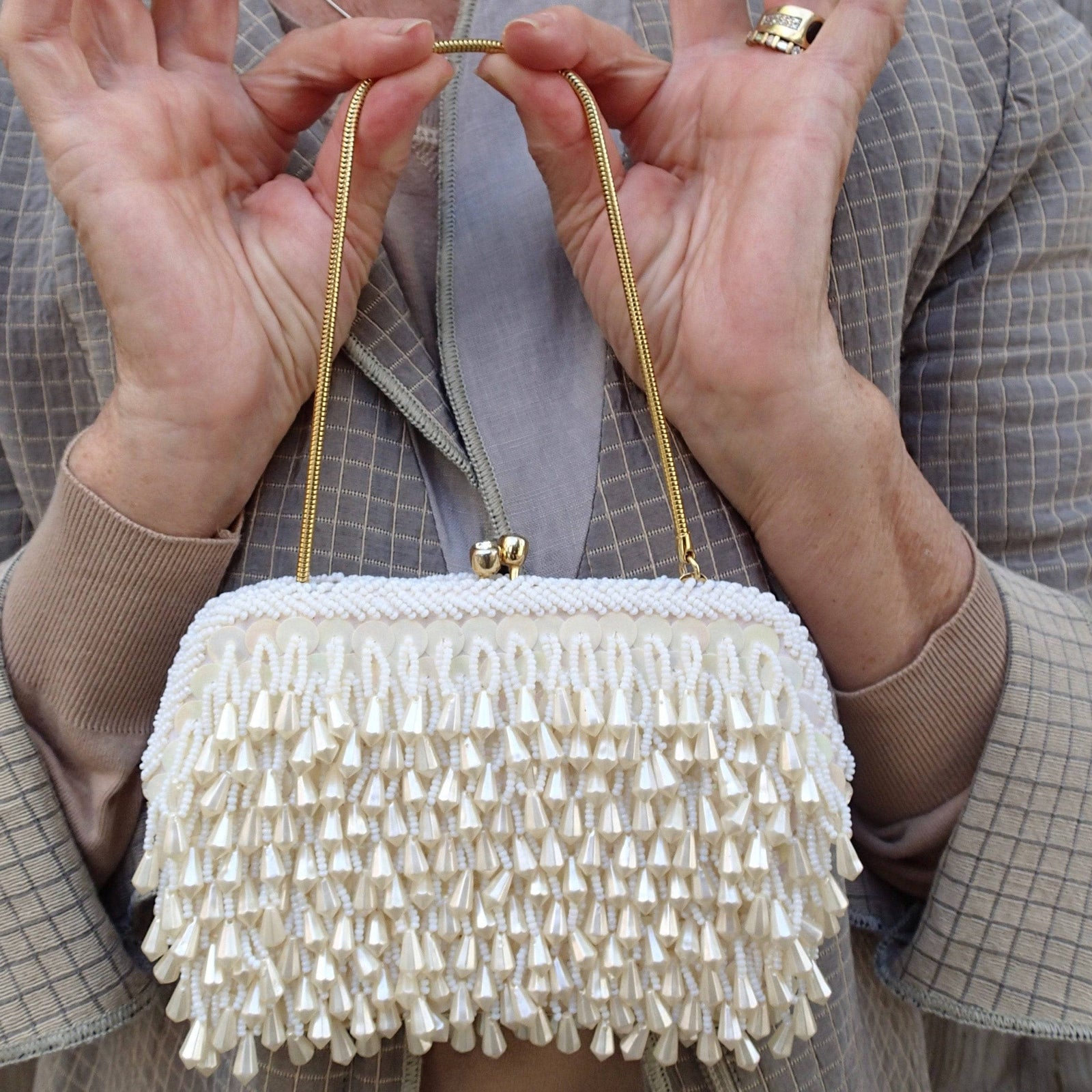 Ivory evening clutch 2025