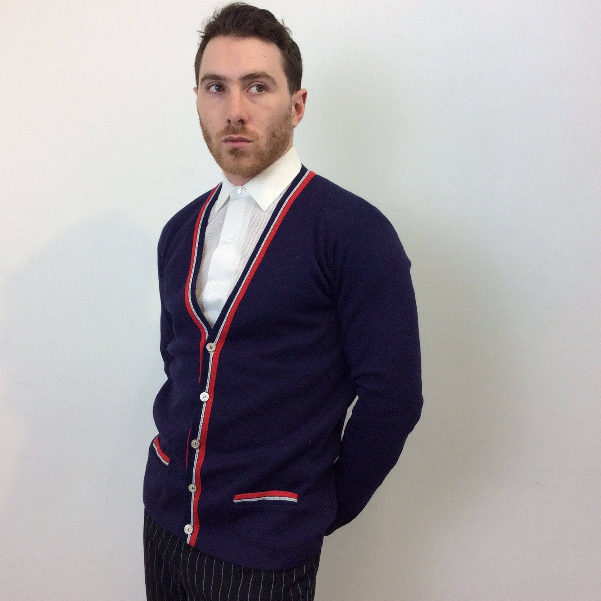 1960s-70s Men's Air France Cardigan Size Small, sold by bohemevintage.com Montréal
