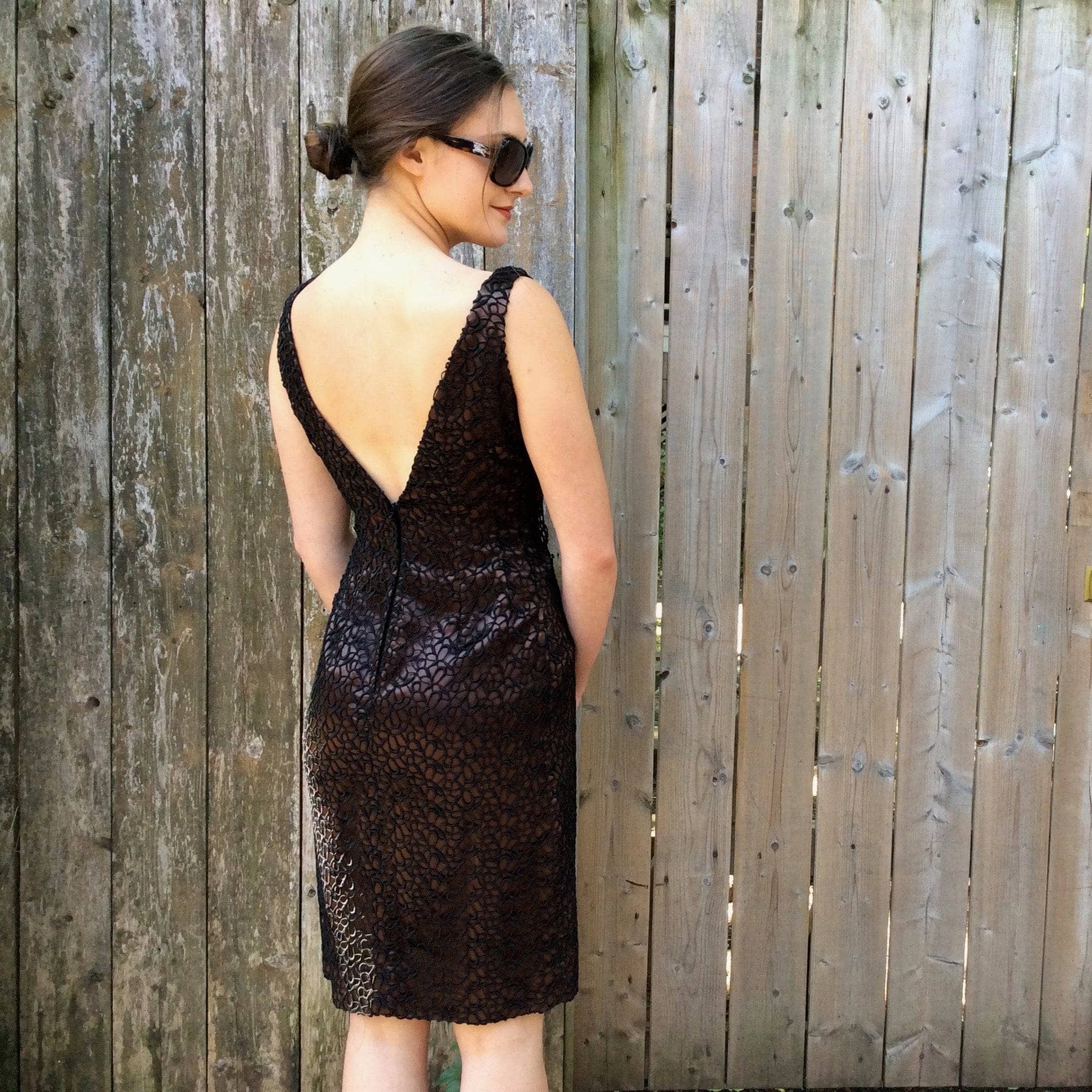 1960s | Brown Satin Cocktail Dress