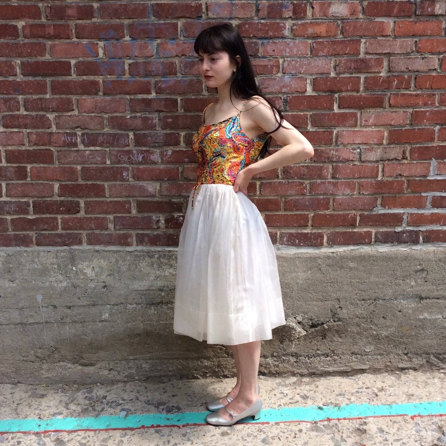 1960s  Petite Silk Cocktail Dress size extra small/ Small sold by bohemevintage.com Montréal