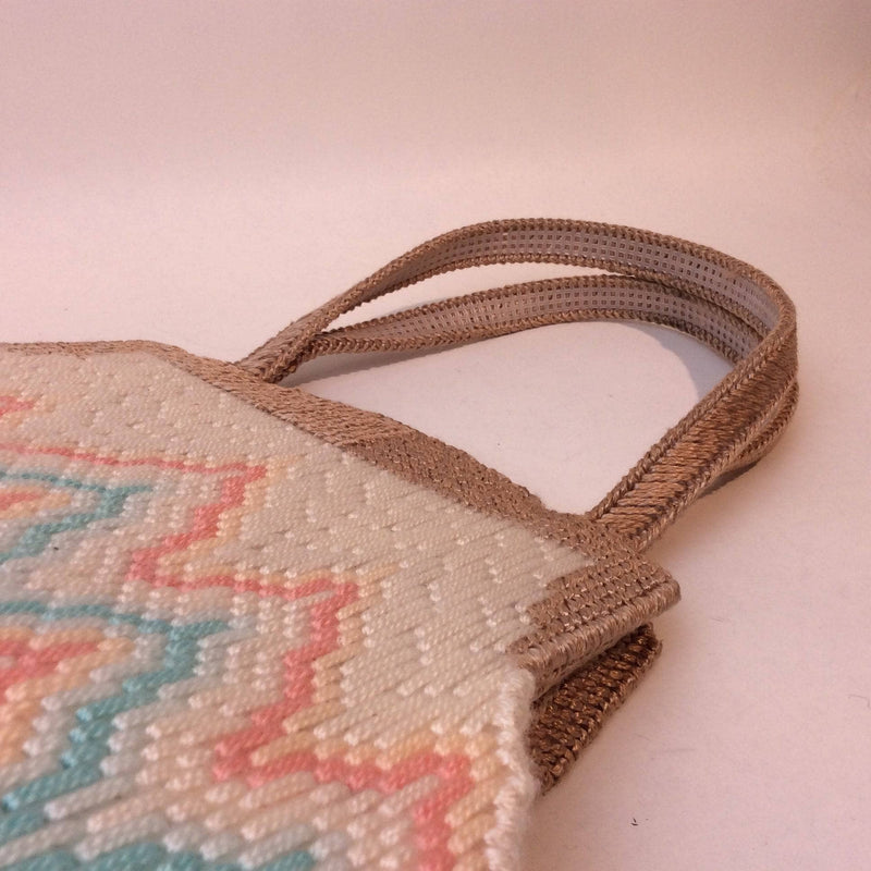1970's Bargello Needlepoint Handbag Handmade, Sold by bohemevintage.com Montreal