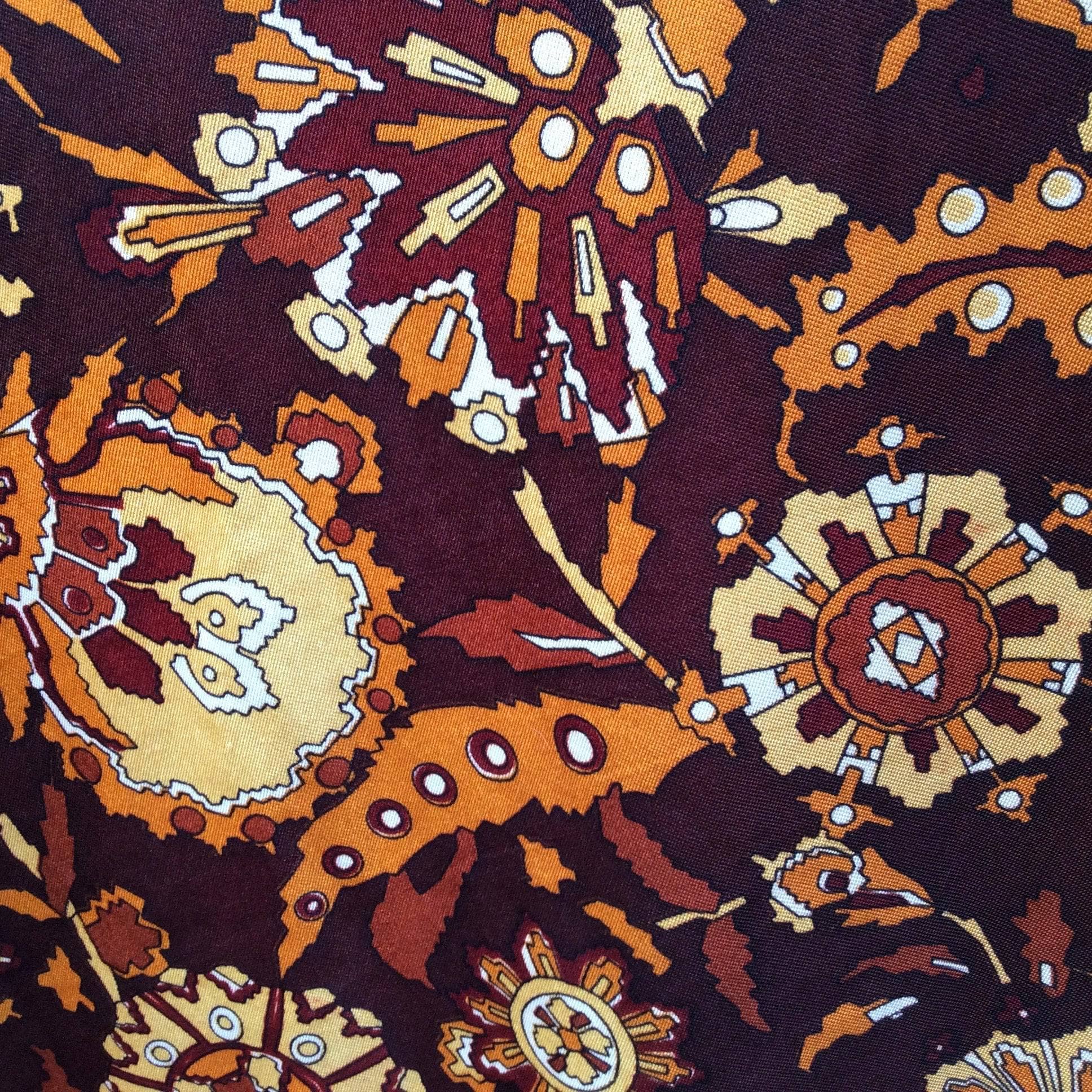 Bold pattern handmade high wisted flowy skirt