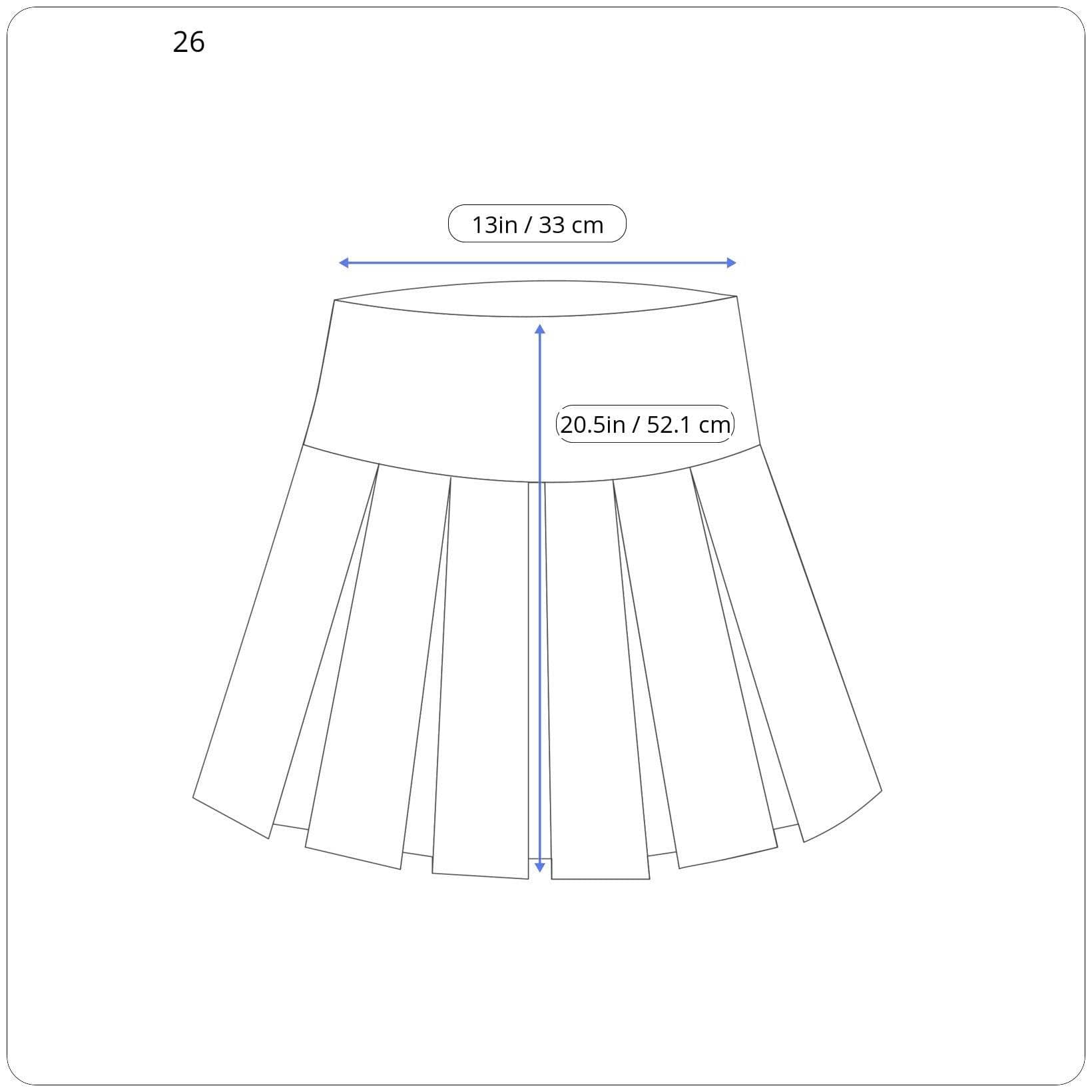 Measurements of Handmade High-Waisted Knee-Length Wool Plaid Skort, Size Small sold by bohemevintage.com Montreal