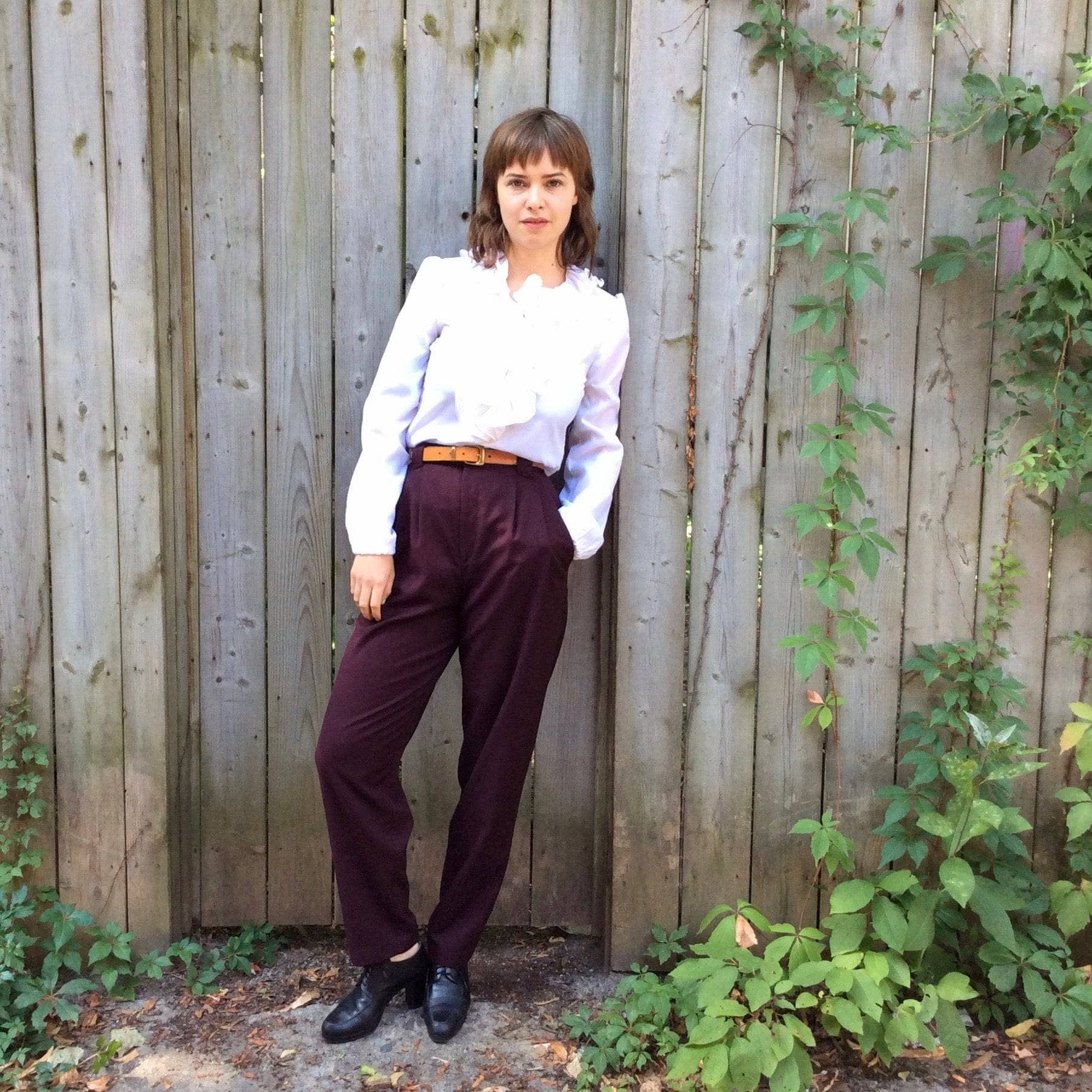 1970s Jabot Collar Long Sleeve White Shirt Size Small Medium sold by bohemevintage.com