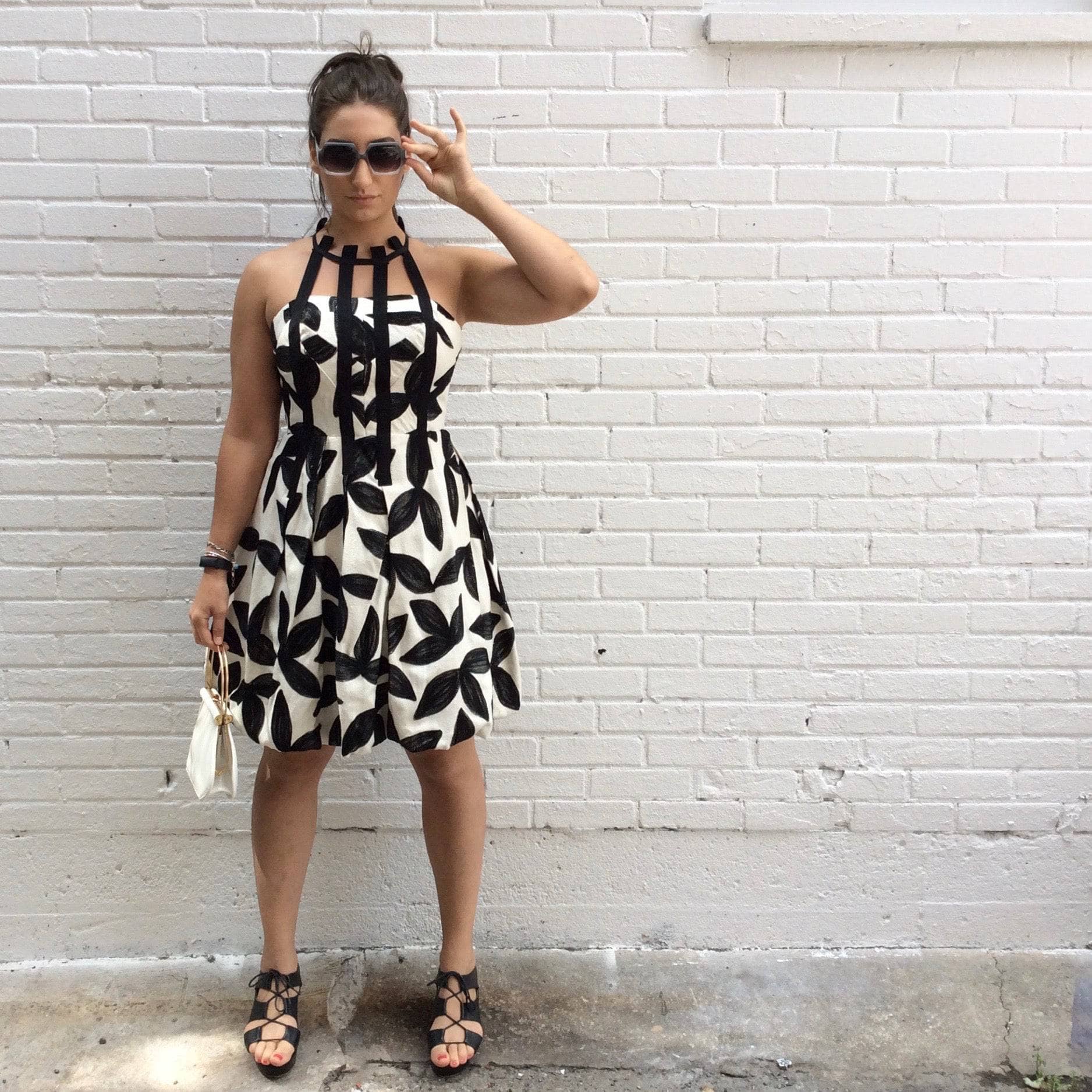 1980-1990s "Georges Lévesque" Couture Open-back Bubble Hem Dress, sold by bohemevintage.com Montréal