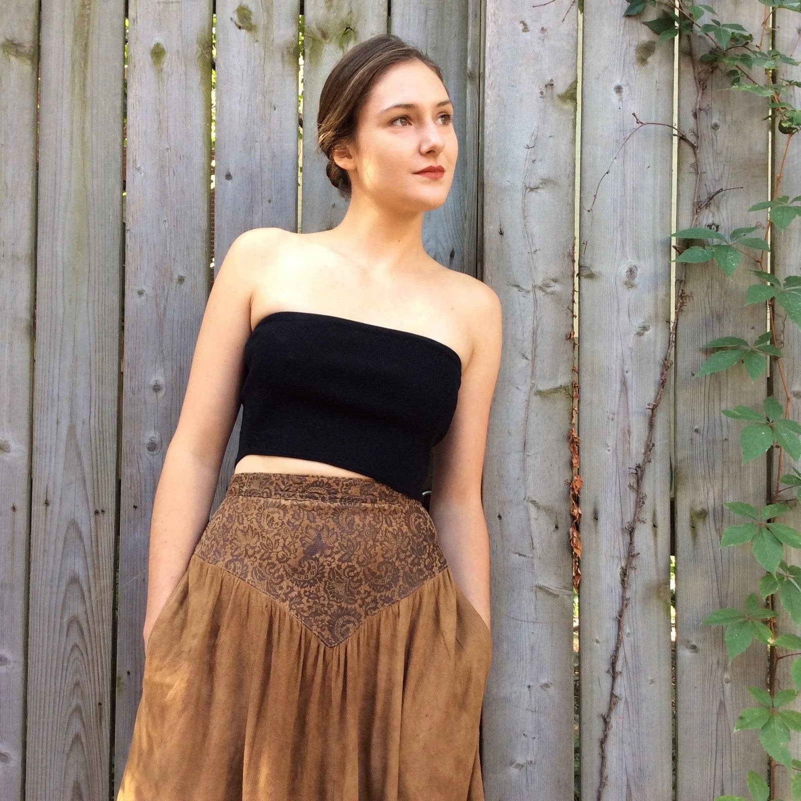 Vintage 80's Brown Suede Mini Skirt - Etsy