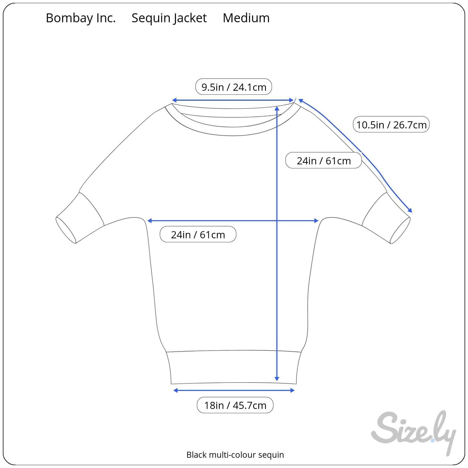 Measurements of 1980s-1990s Bombay inc. Beaded and sequin Butterfly shape evening top, for sale at bohemevintage.com Montréal
