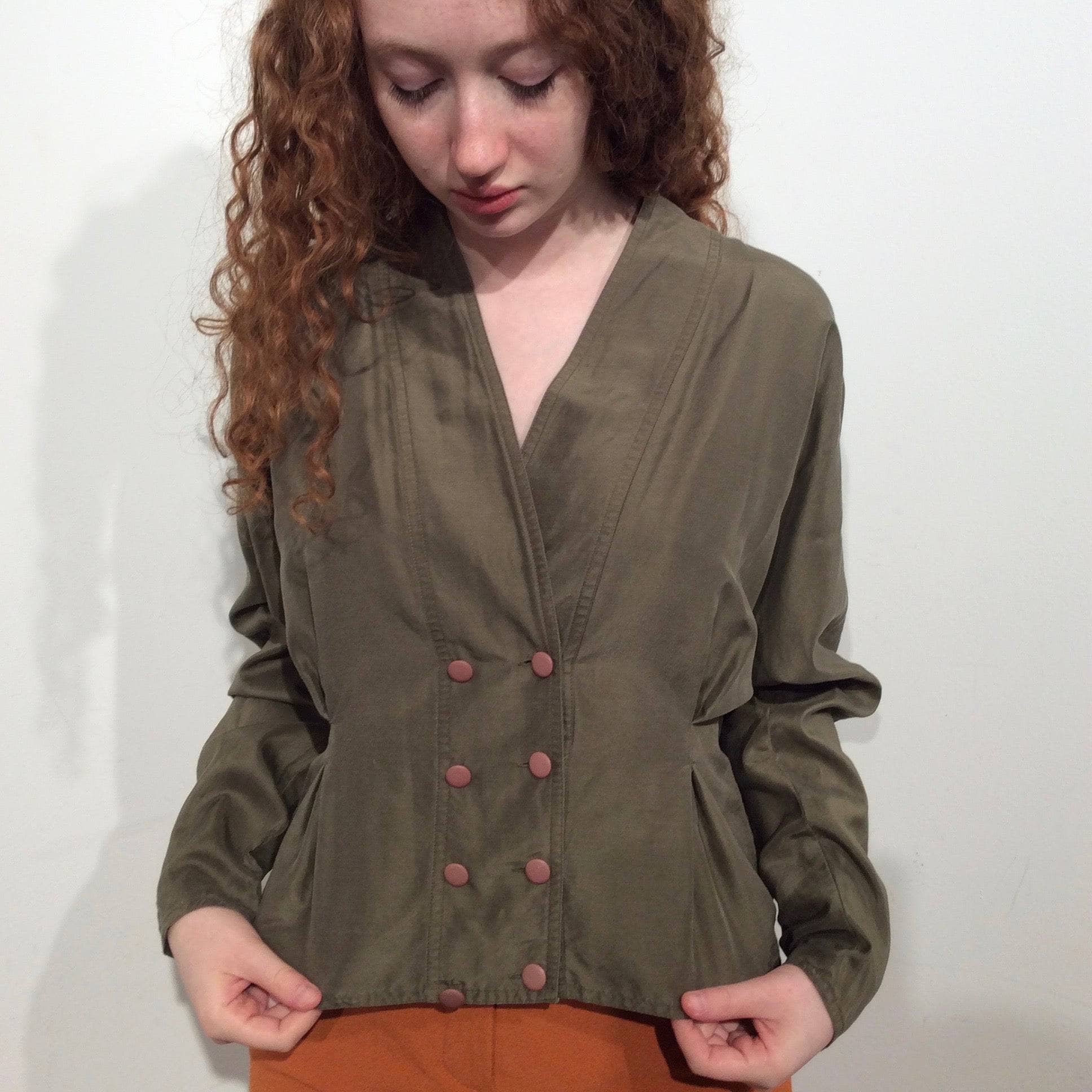 1980s-90s "Jean-Claude Poitras" Designer Silk Blouse Size Small/Medium, sold by bohemevintage.com Montreal