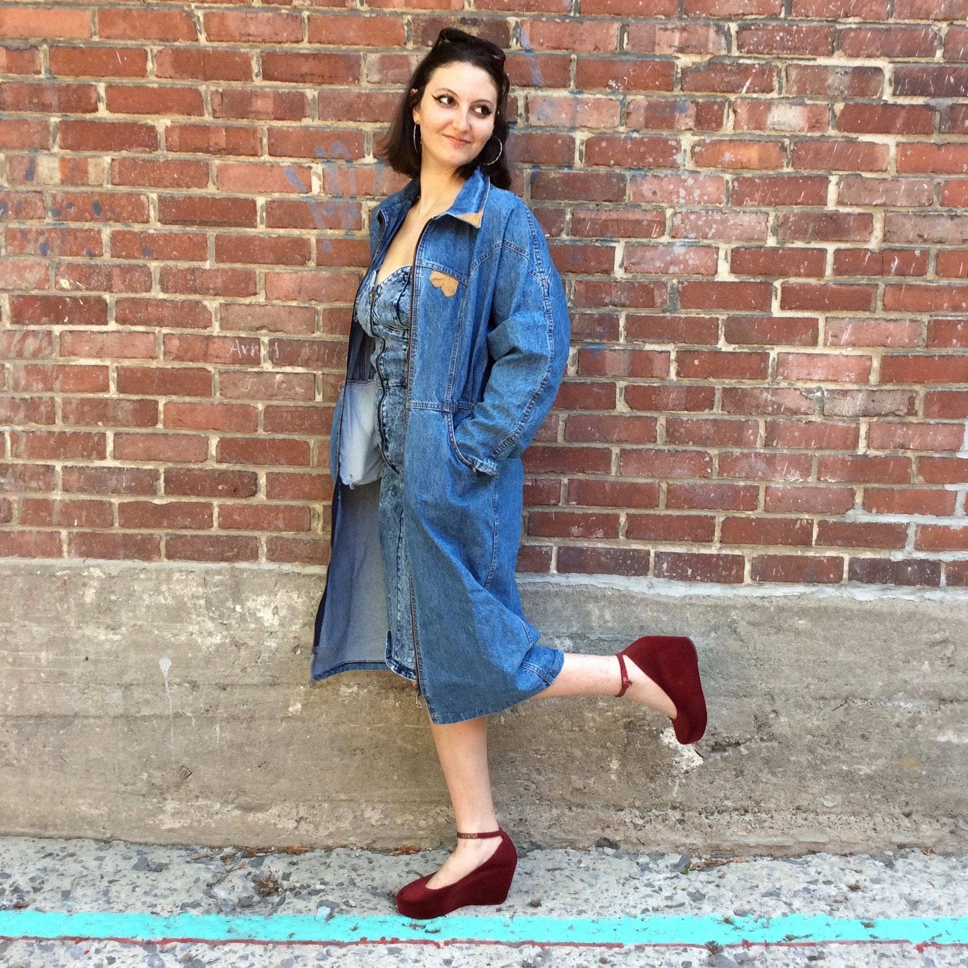 【Ameri Vintage】 4WAY DENIM DRESS COAT Ameri Vintage】 4WAY DENIM DRESS COAT Ameri Vintage】 4WAY DENIM