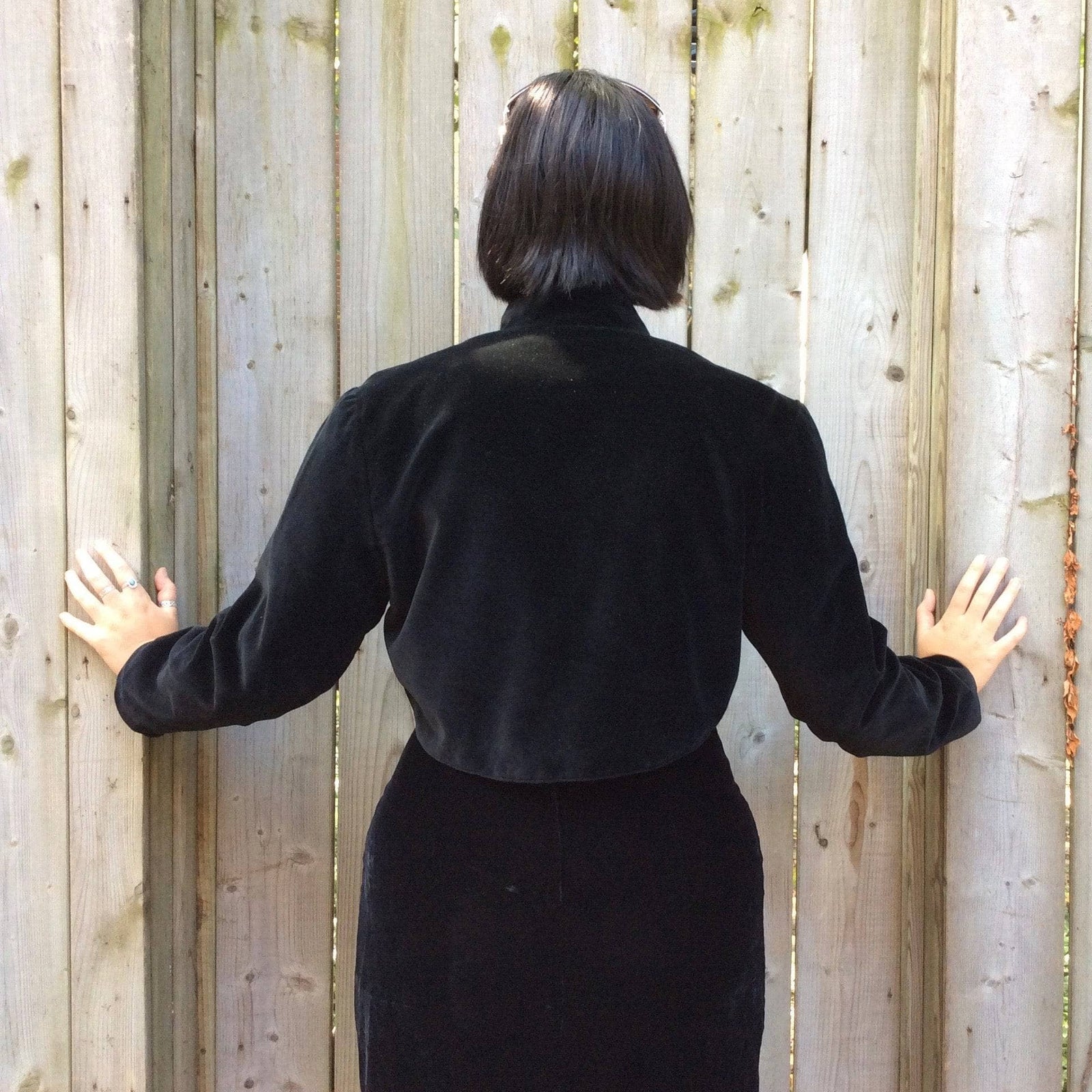 Black velvet bolero shop