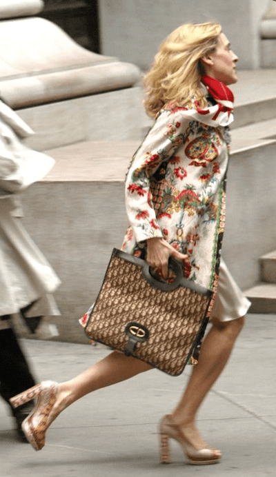 1980s Christian Dior Oblique Foldable Monogram Handbag Boheme Vintage Boheme Vintage