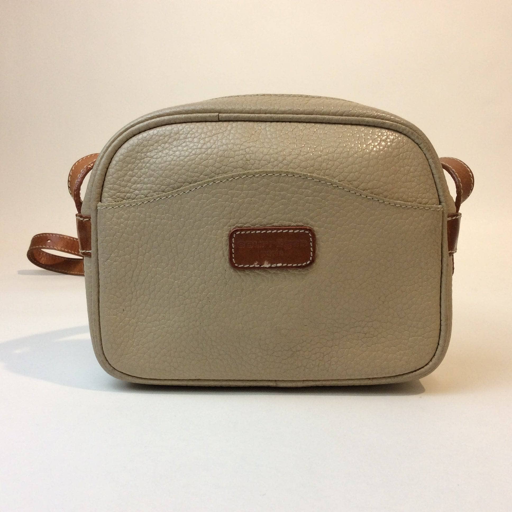 1980s Courrèges Paris Designer Crossbody Leather Bag