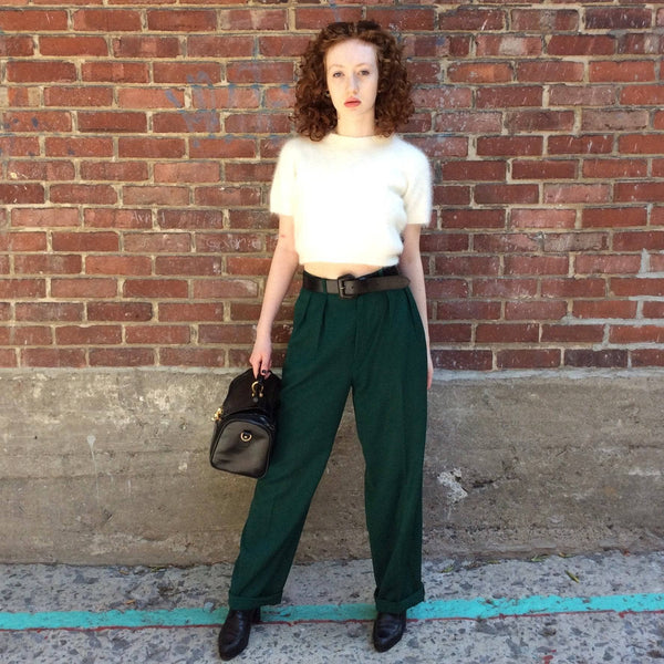  1980s Guy Laroche High-waisted Dress Pants Size 8-10 sold by bohemevintage.com Montreal